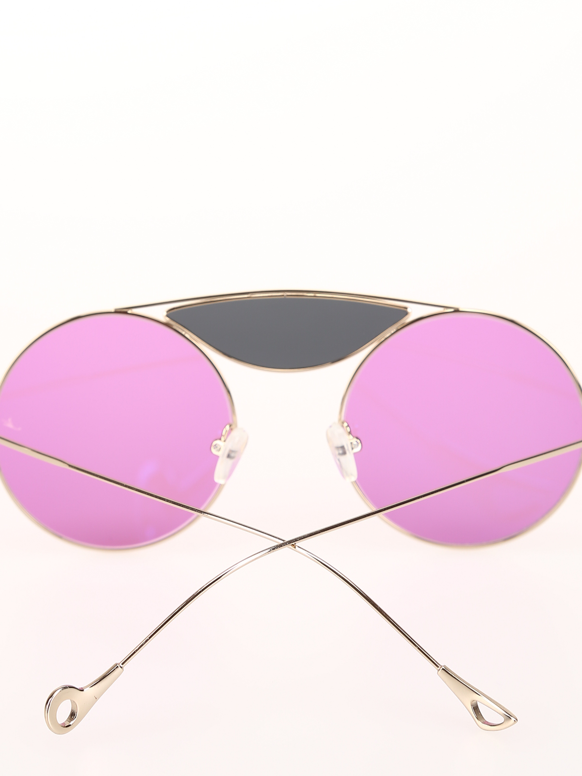 round sunglasses purple lenses