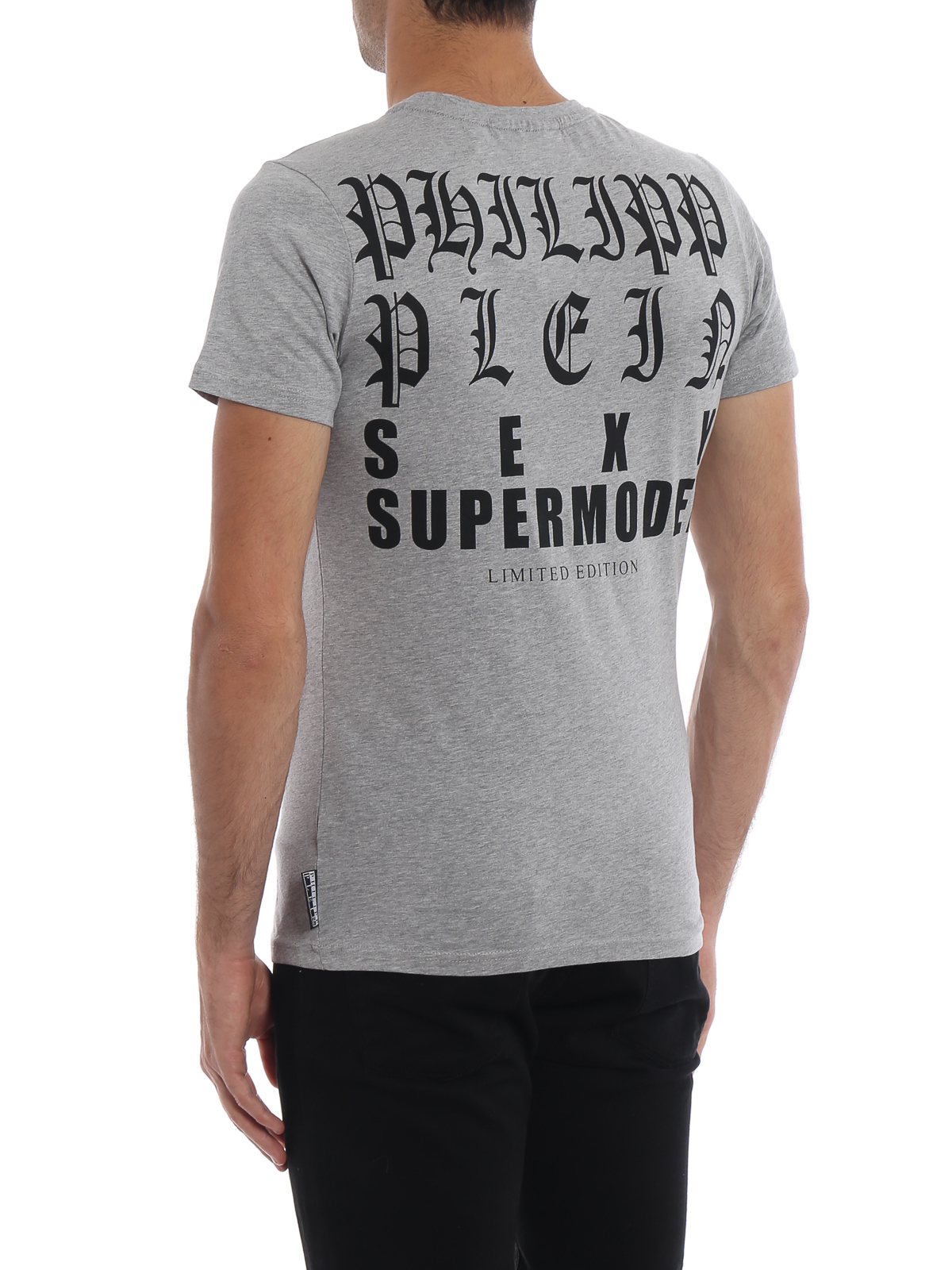 تی شرت Philipp Plein - Joshua grey cotton T-shirt - A17CMTK1303PJY002N10