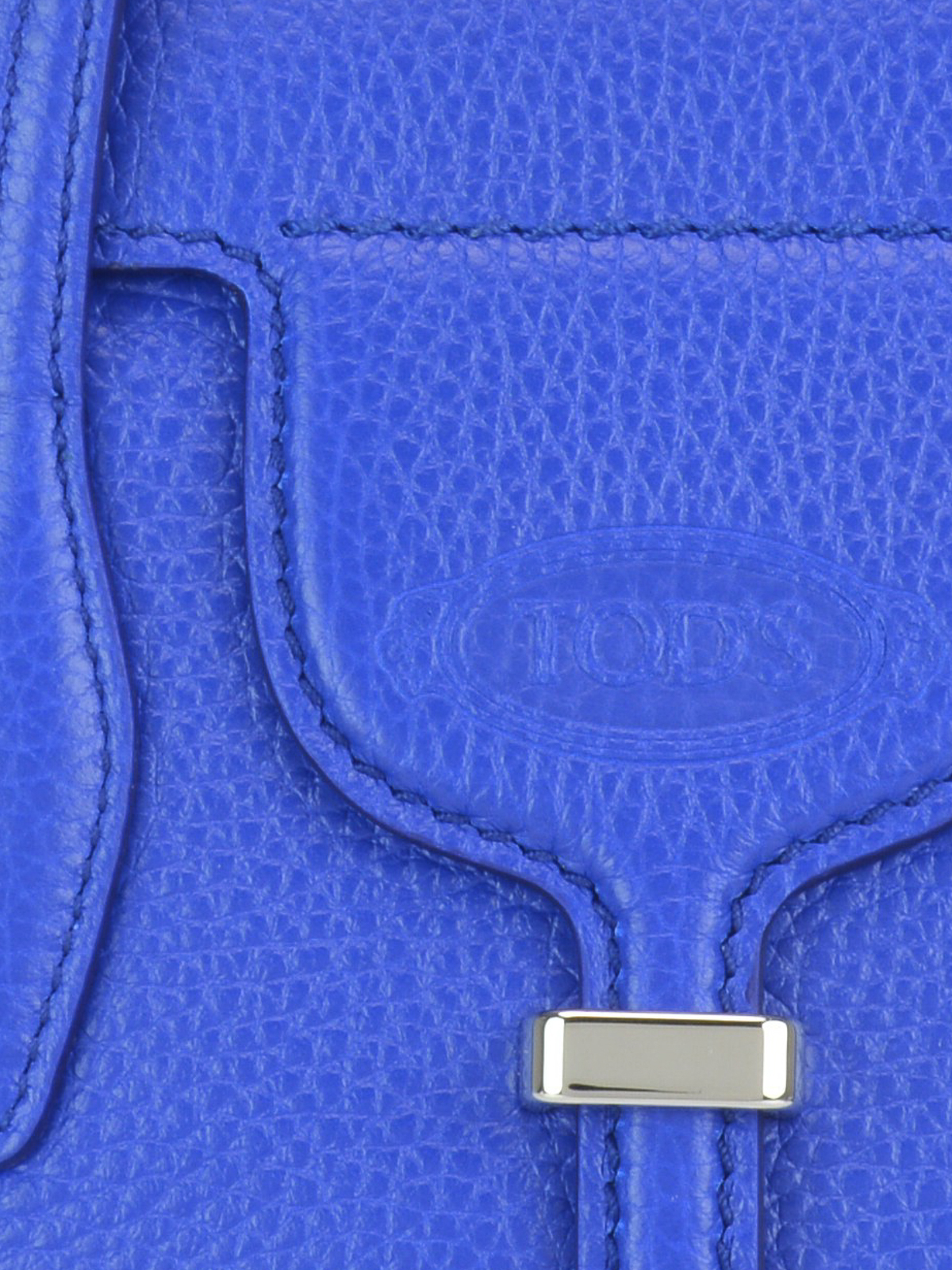 royal blue leather tote bag