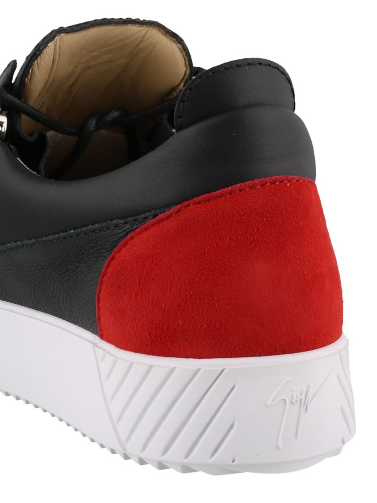 red heel sneakers