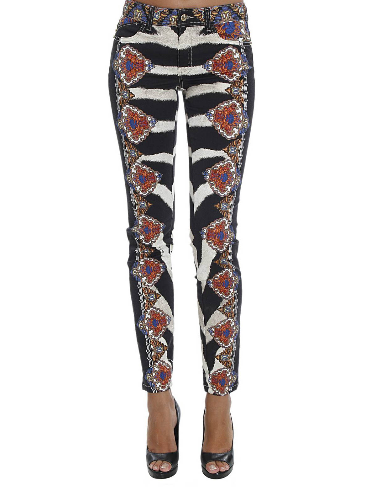 Zebra print skinny jeans 