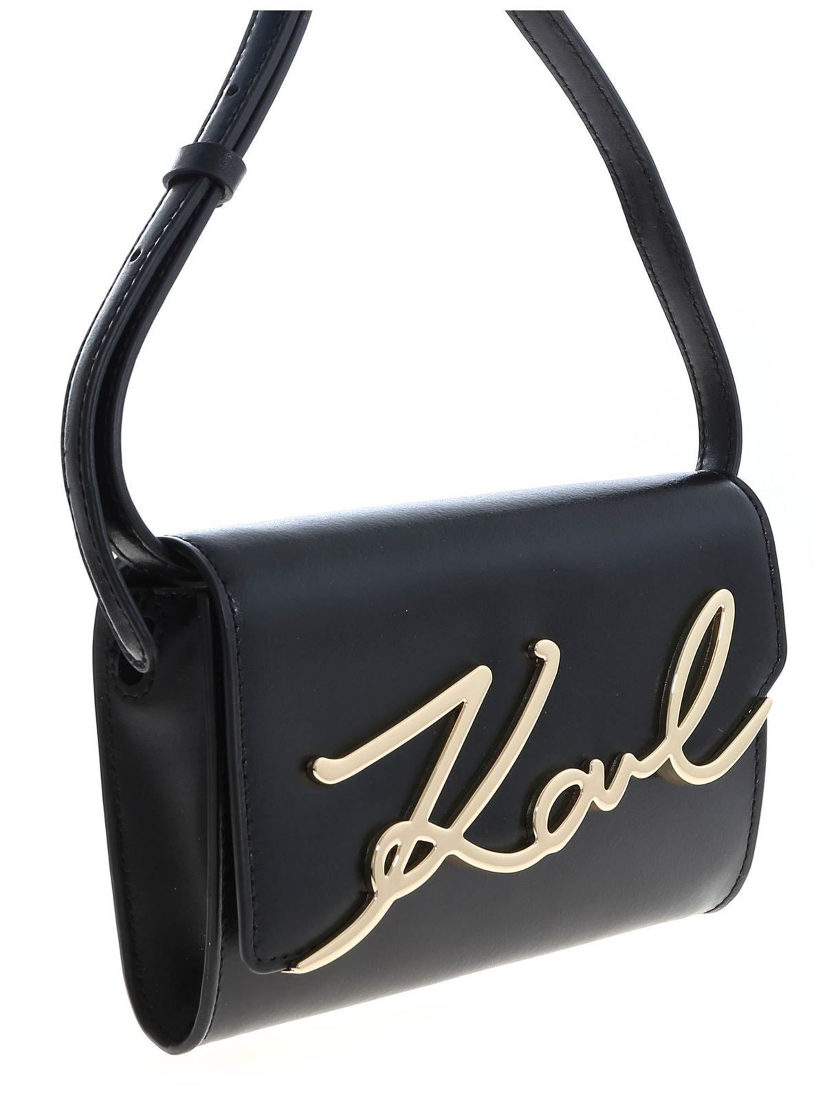 waarde sokken koper Belt bags Karl Lagerfeld - K Signature belt bag in black - 201W3102BLACKGOLD