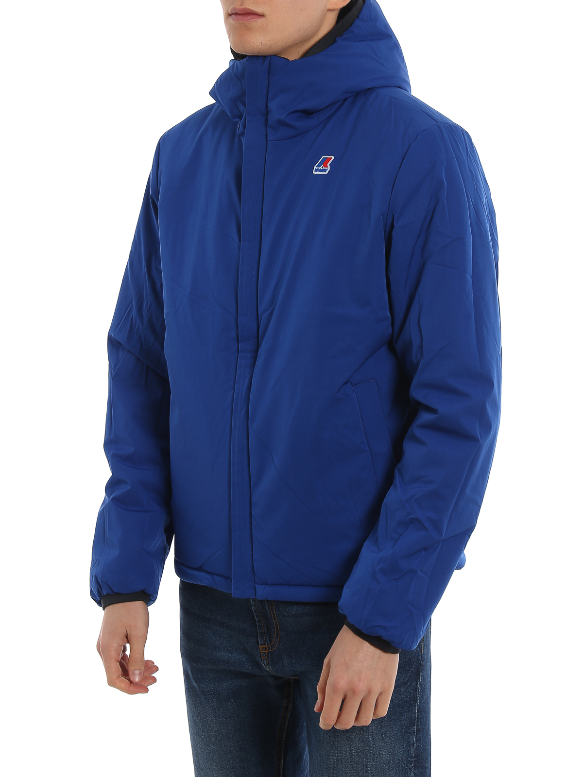 Padded jackets k-way - Jacques Warm Double blue reversible jacket ...
