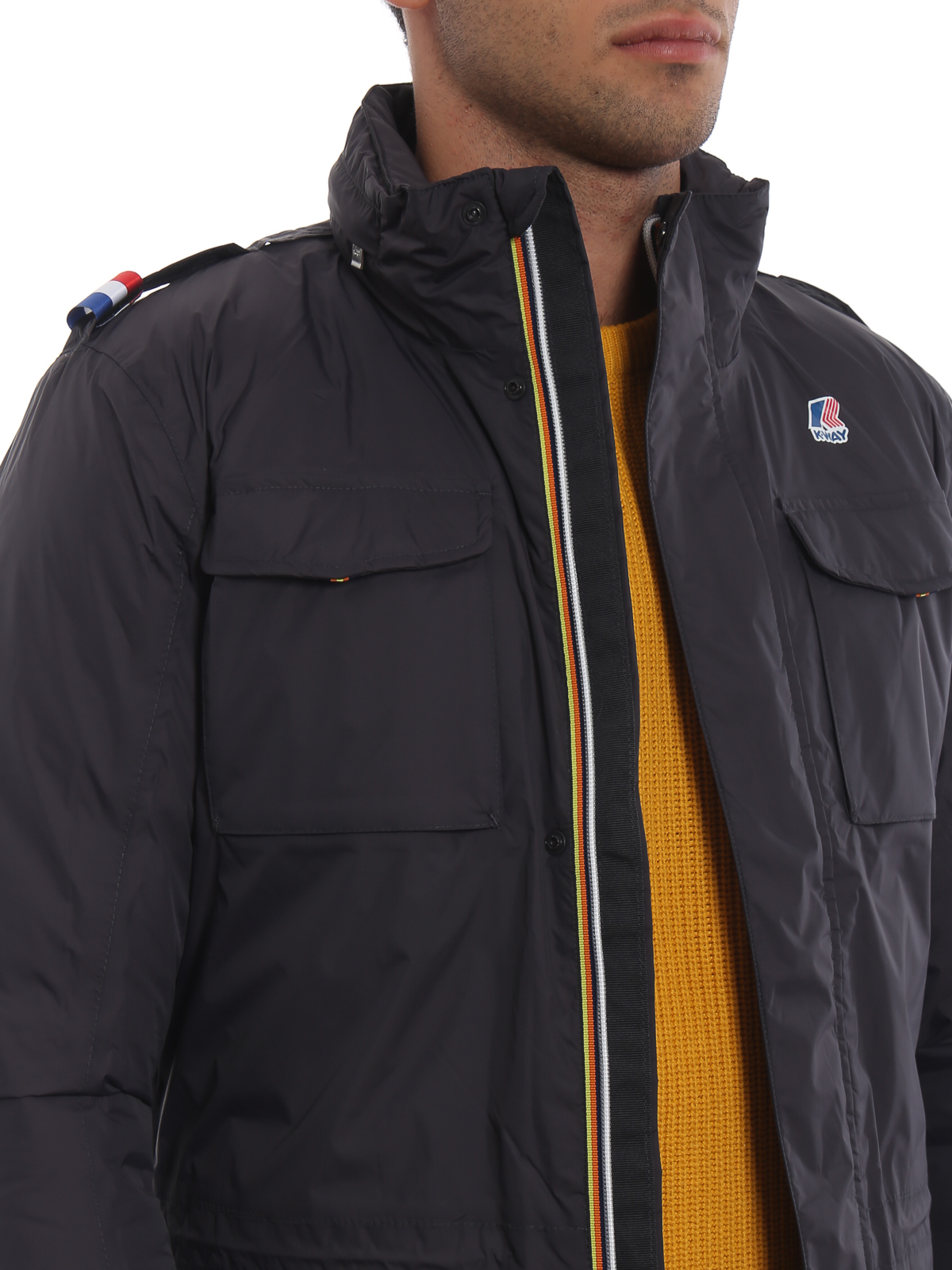 Instituut oven Komkommer Padded jackets k-way - Manfield Thermo Plus slim fit padded jacket -  K001K60A03
