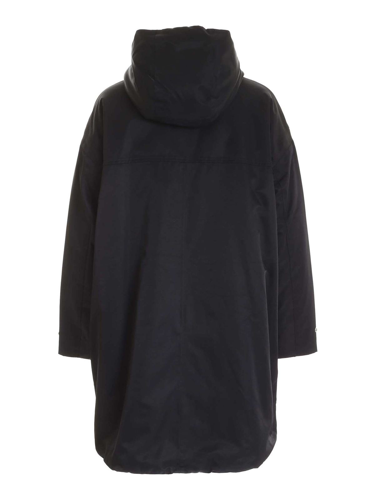 Padded coats k-way - Jade Nylon Fur parka in black - K111FVWUSY