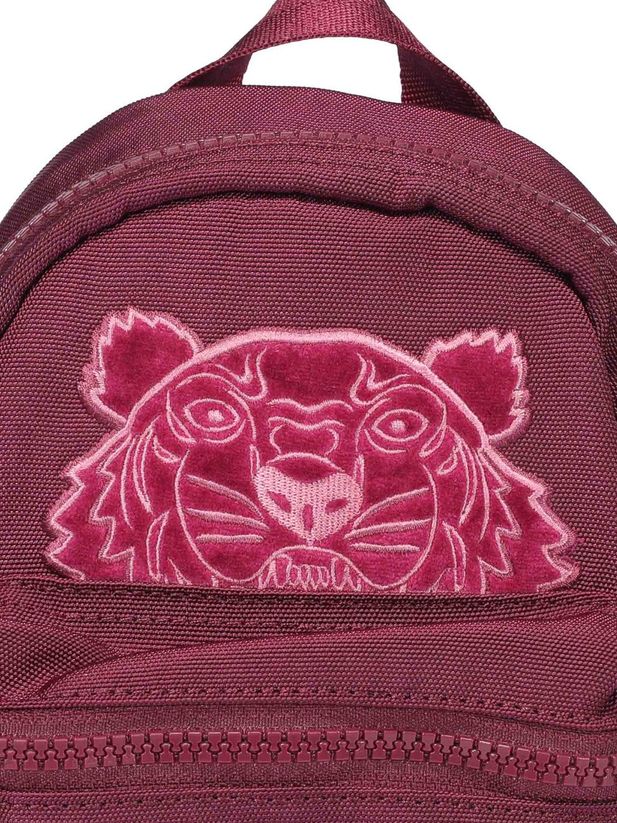 kenzo burgundy canvas backpack