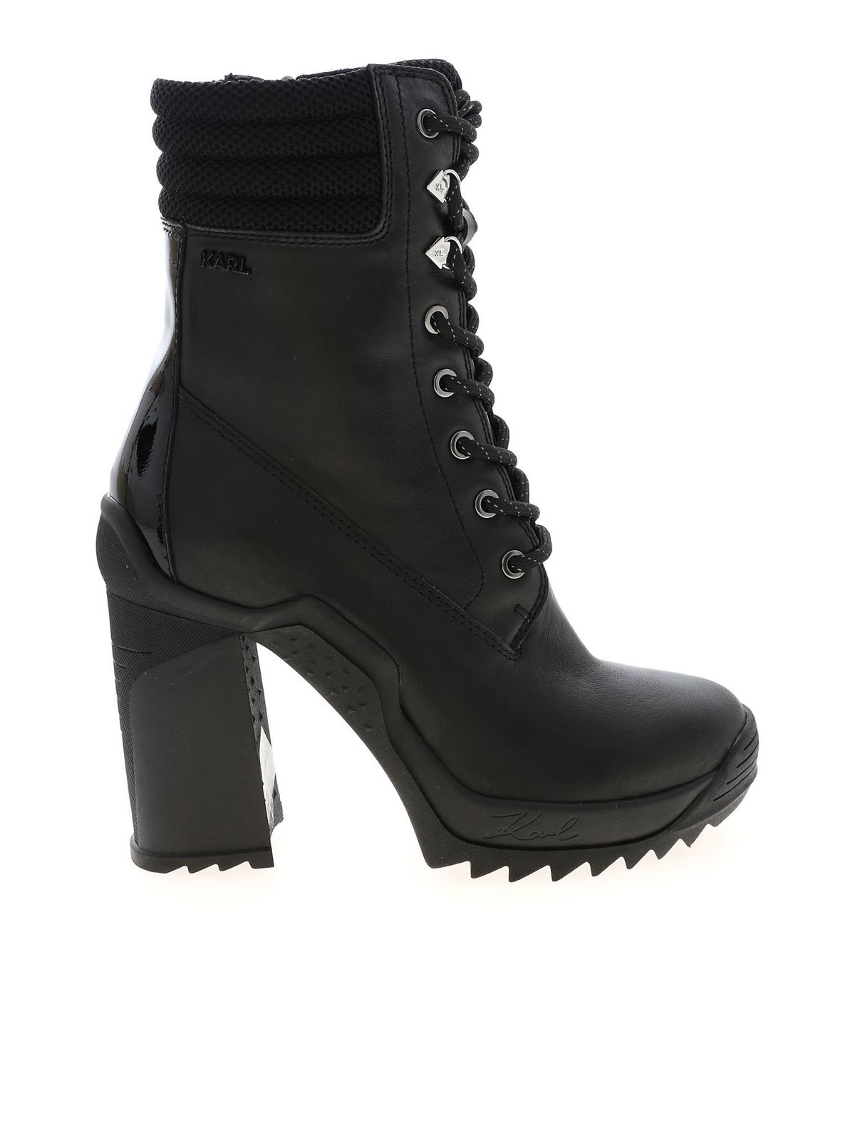 KARL LAGERFELD VOYAGE ANKLE LACE BOOTS