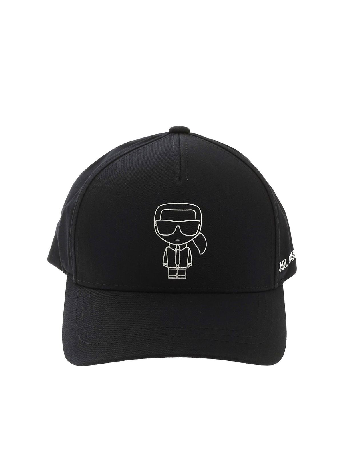 Post Geleidbaarheid Schoolonderwijs Hats & caps Karl Lagerfeld - Logo icon print cap in black - 805619502123990