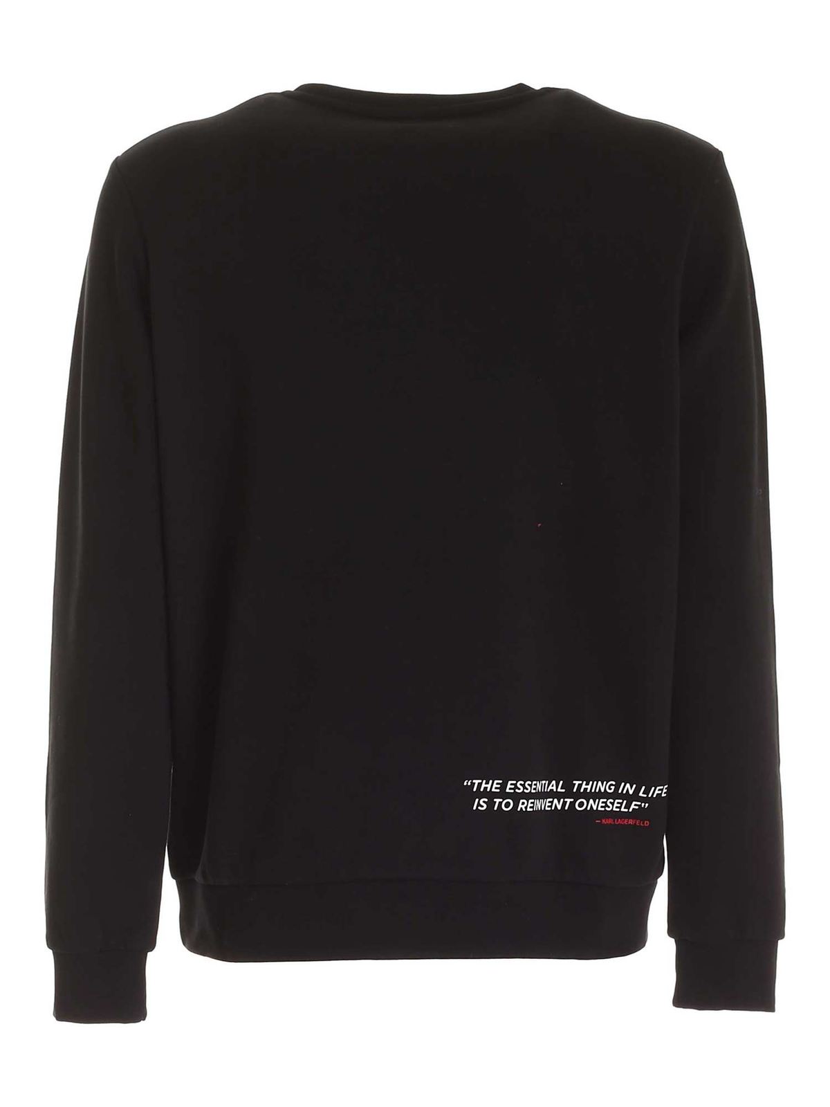 Sweatshirts & Sweaters Karl Lagerfeld - Crewneck sweatshirt in black ...