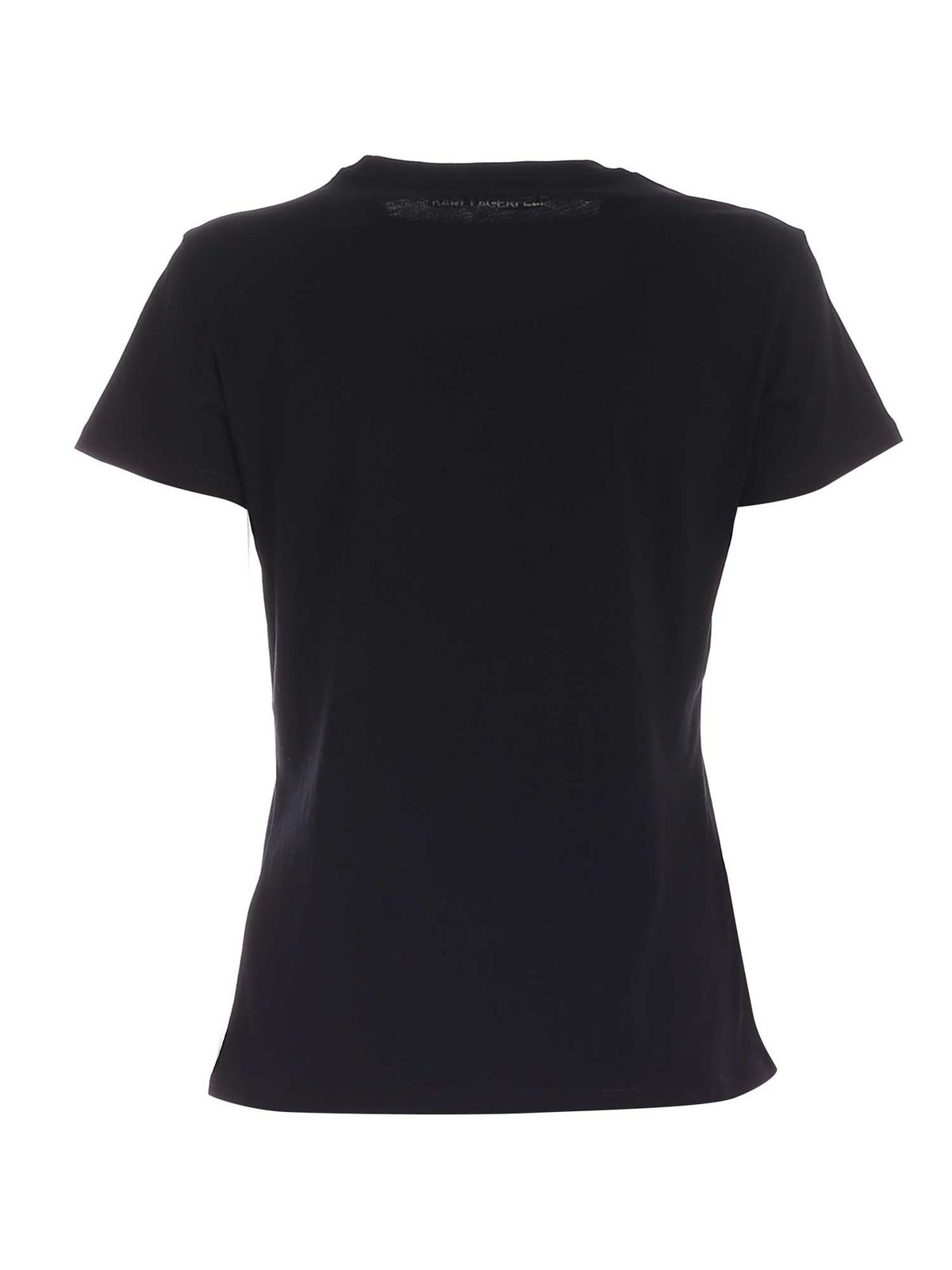 T-shirts Karl Lagerfeld - Rubberized print T-shirt in black - 210W1703999