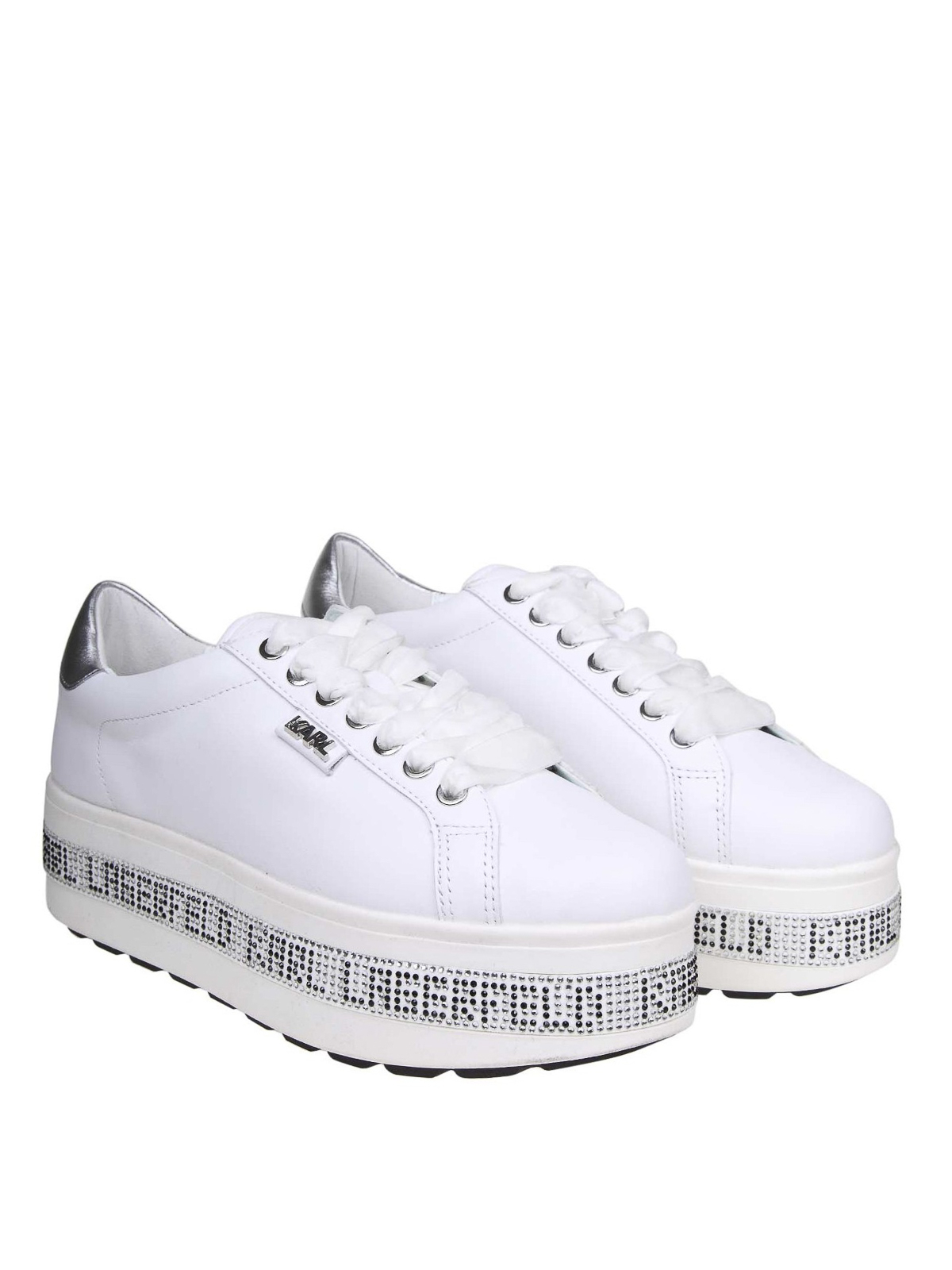 Karl Lagerfeld - Leather sneakers with 