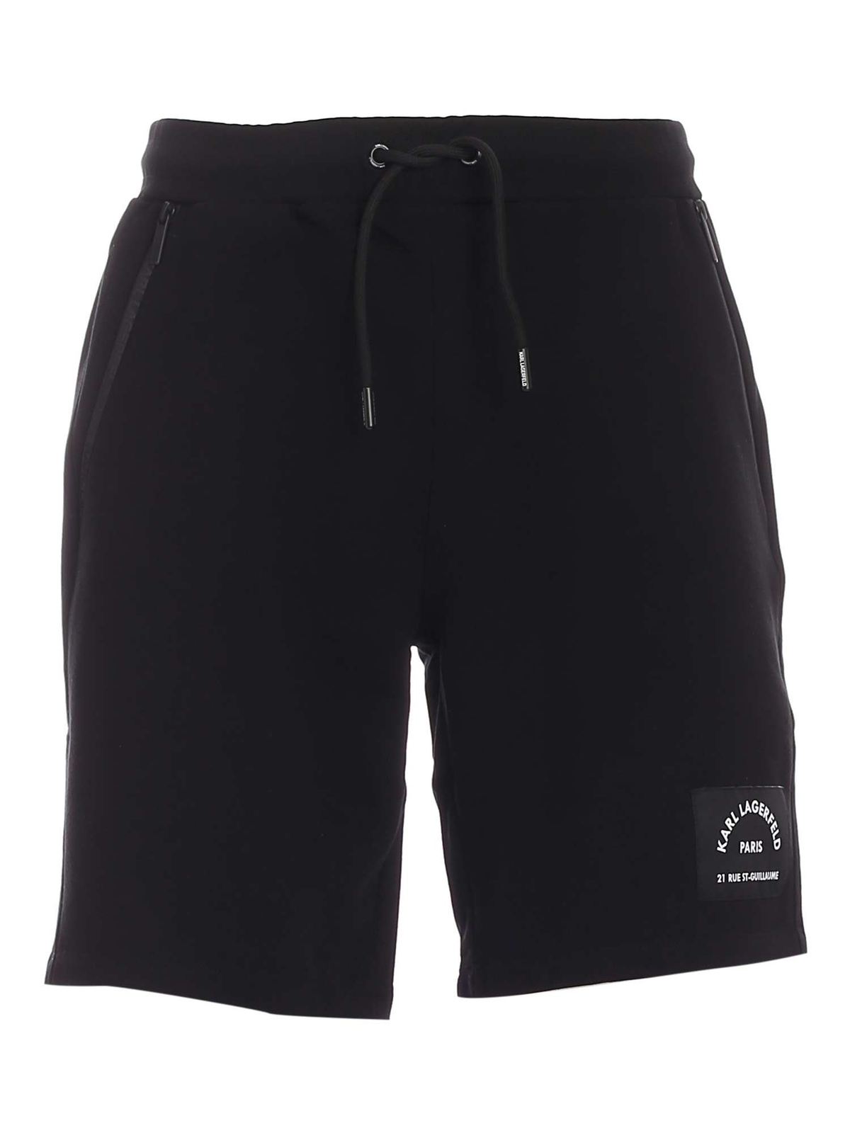 Shorts Karl Lagerfeld - Logo label shorts in black - 705073511900990