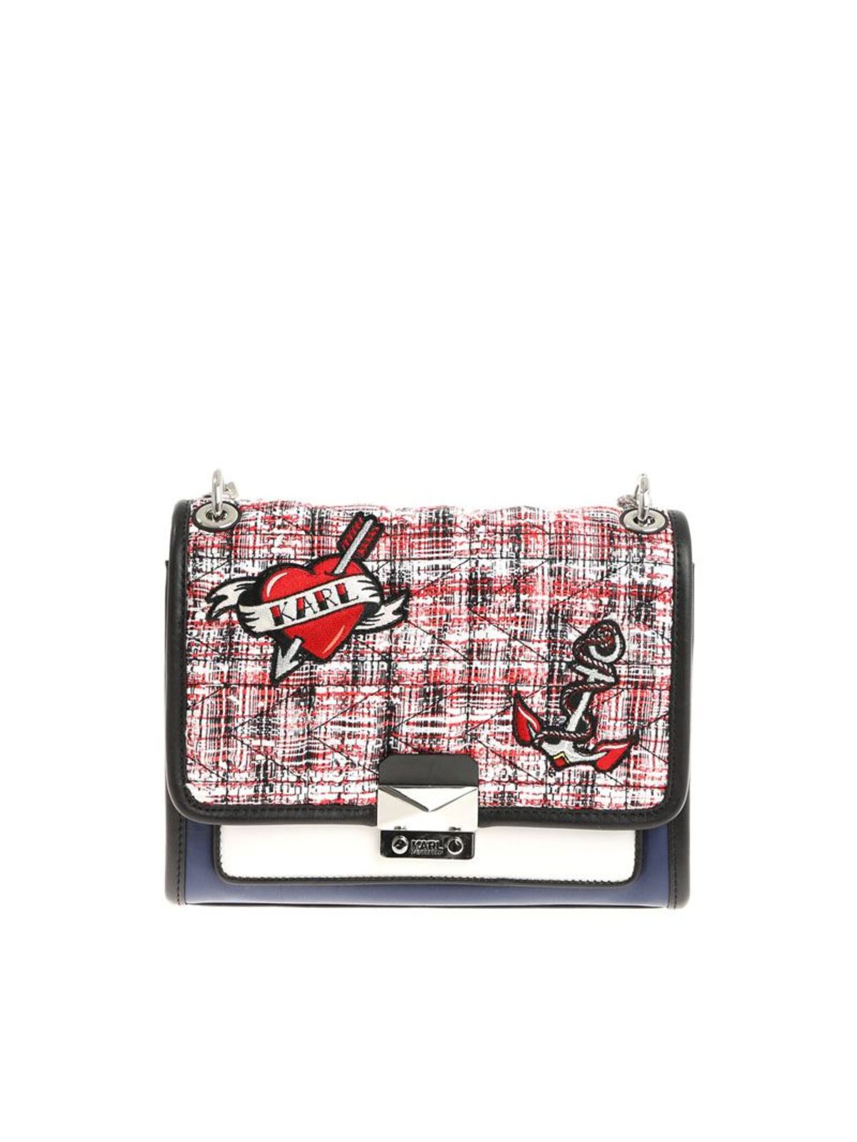 karl lagerfeld tweed bag