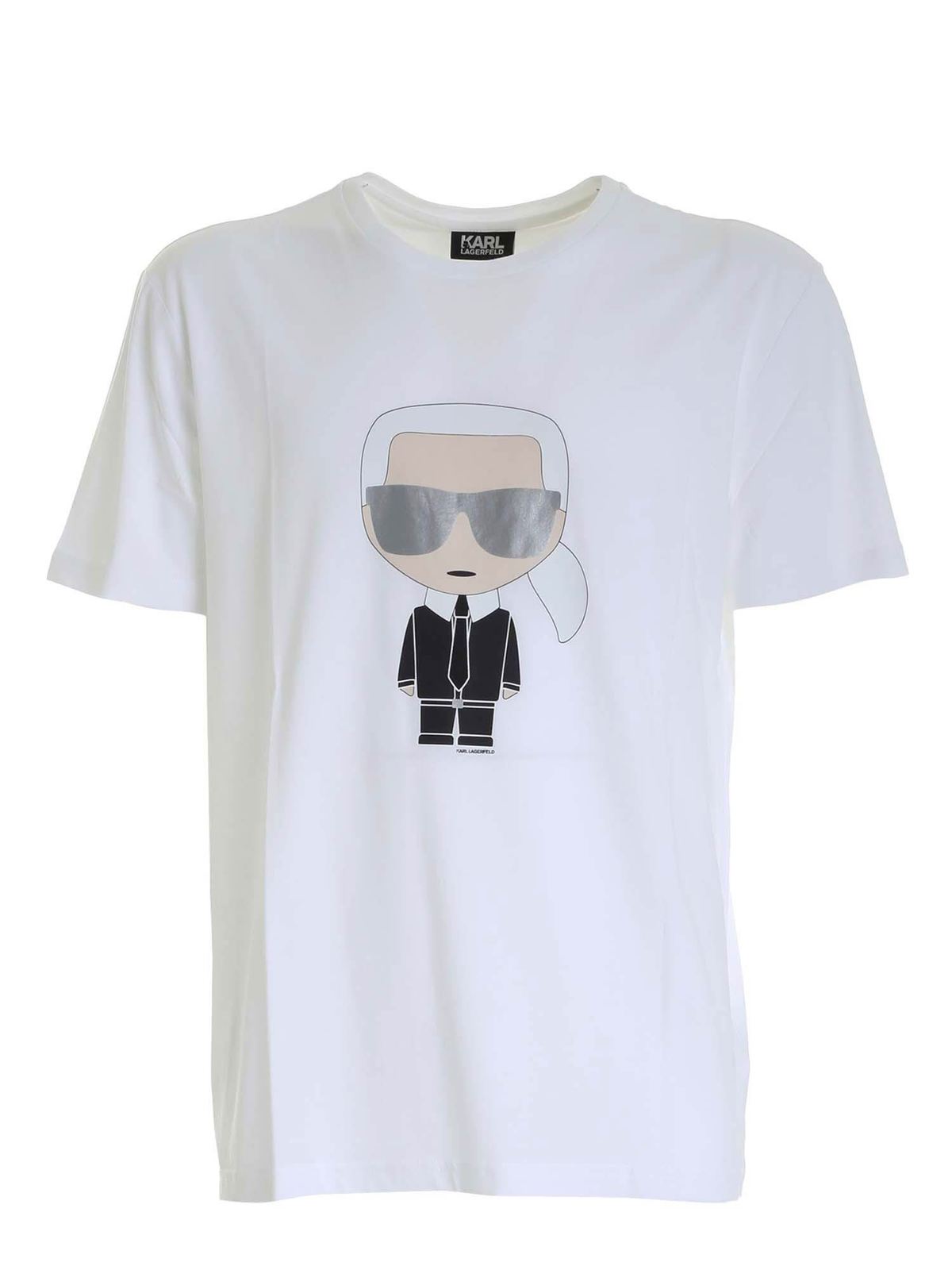 T-shirts Karl Lagerfeld - Karl logo T-shirt in white - 75506150225110