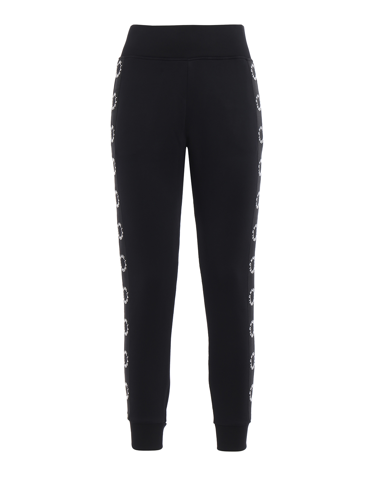 high waisted black tracksuit bottoms