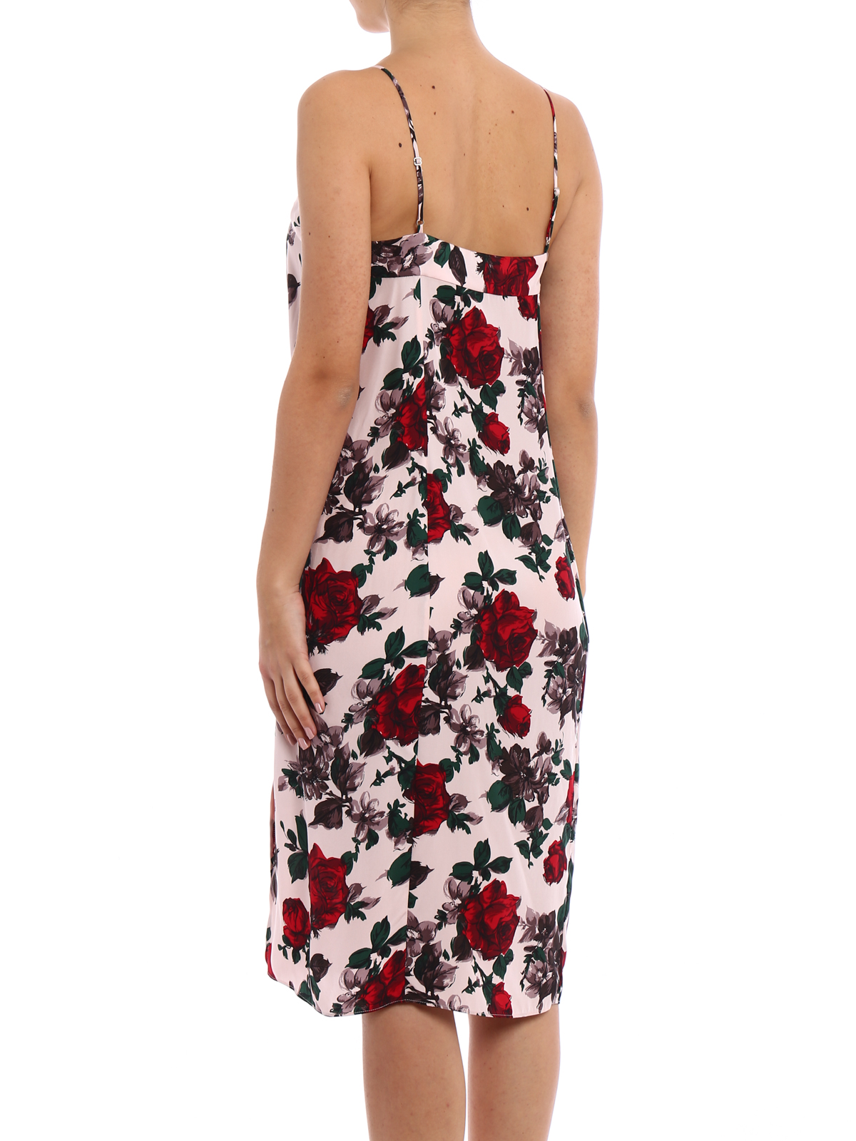 floral silk slip dress