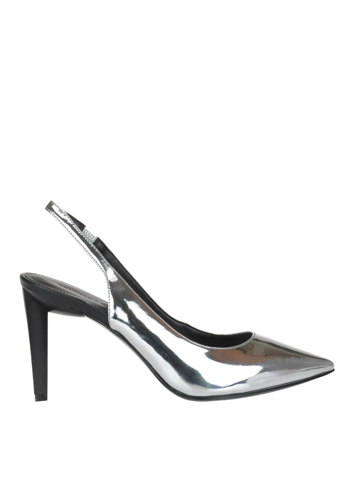 Court shoes Kendall + Kylie - Mora silver patent leather slingbacks ...