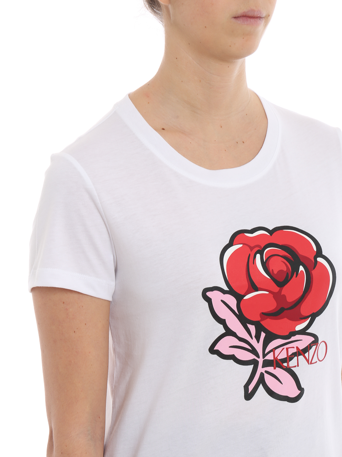 Kenzo - Roses white T-shirt - t-shirts 