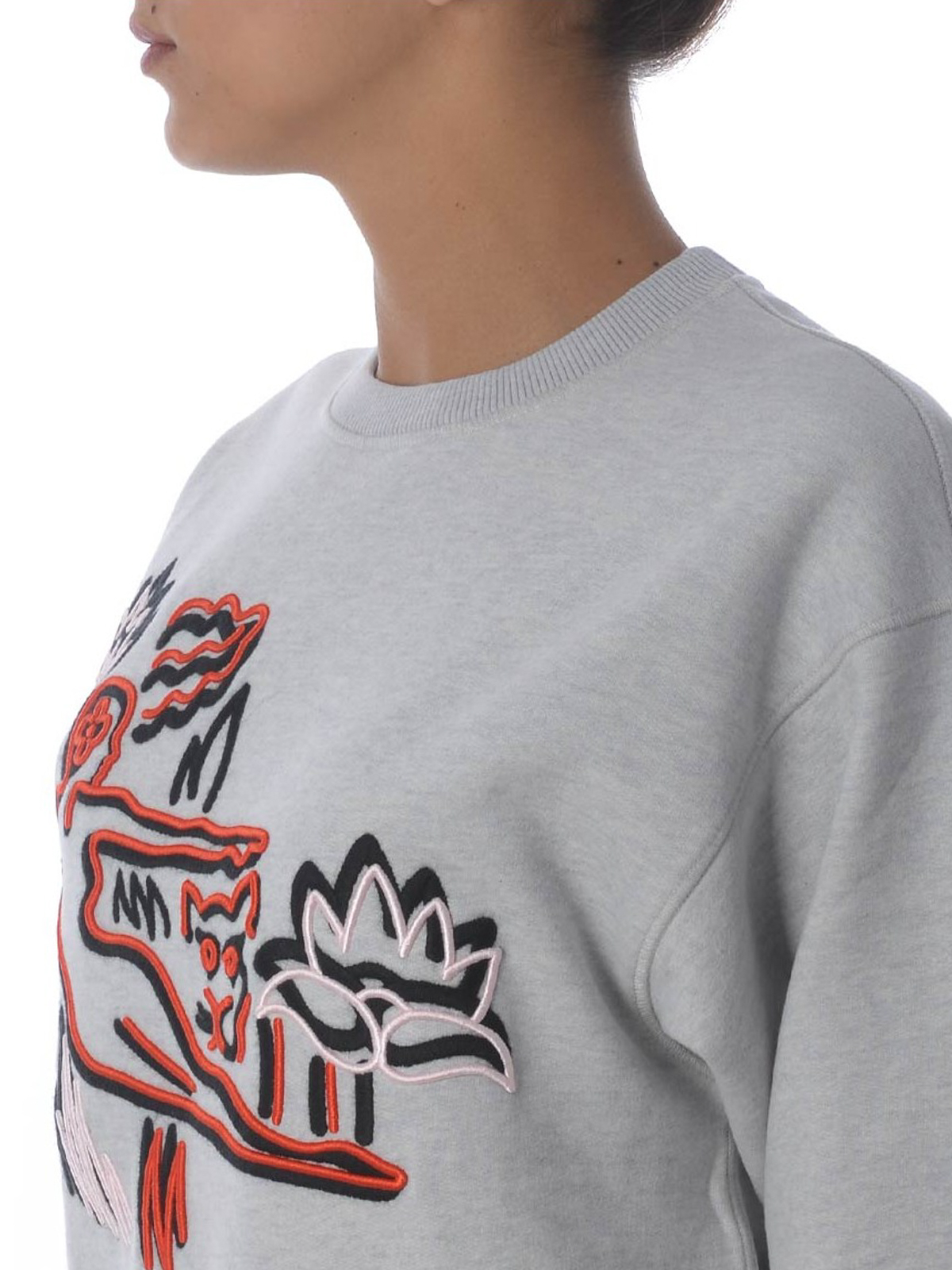 Kenzo Felpa in cotone con ricami Sketch Felpe e maglie Kenzo Felpa in cotone con ricami Sketch Felpe e maglie