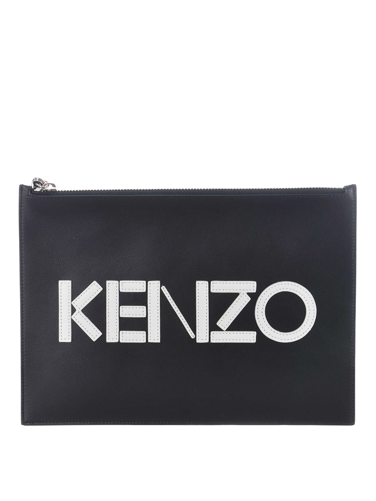 logo lettering leather zip pouch by kenzo clutches logo lettering leather zip pouch by kenzo clutches