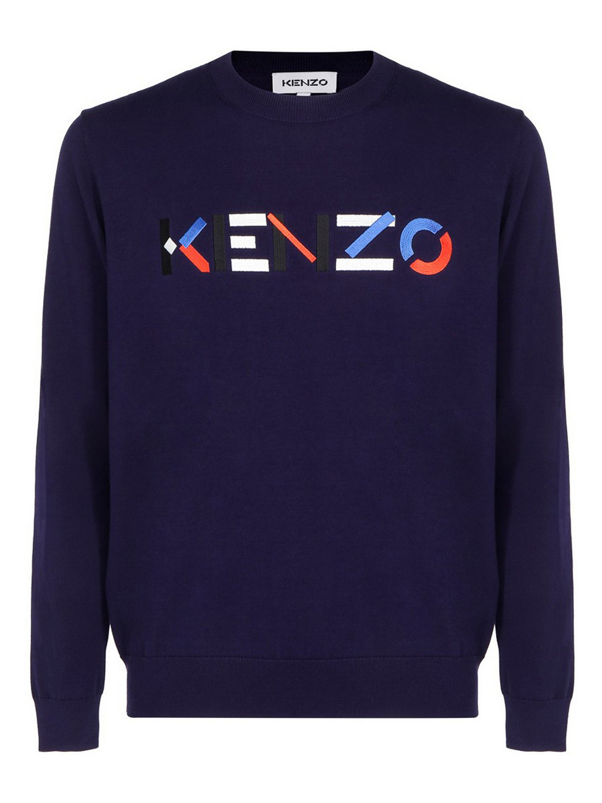 Crew necks Kenzo - Logo embroidery sweater - FB55PU5413LA76 | iKRIX.com