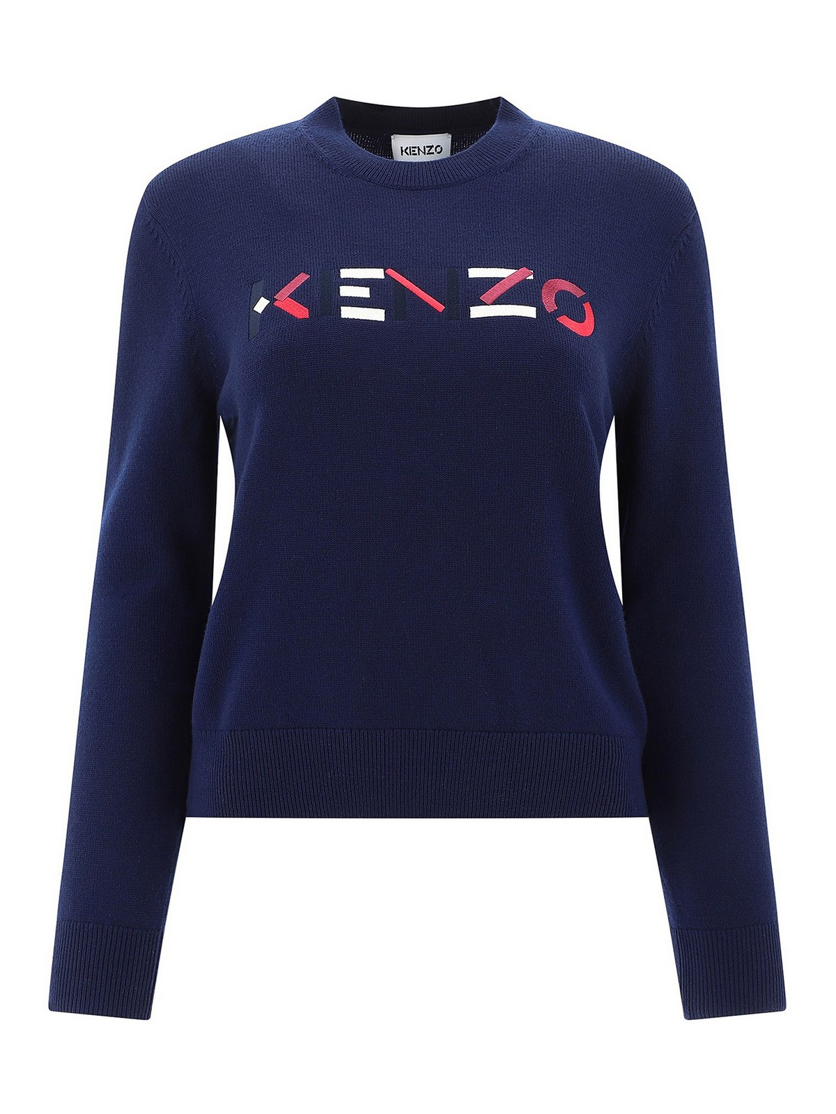 Crew necks Kenzo - Logo embroidery wool sweater - 2PU5413LA76 | iKRIX.com