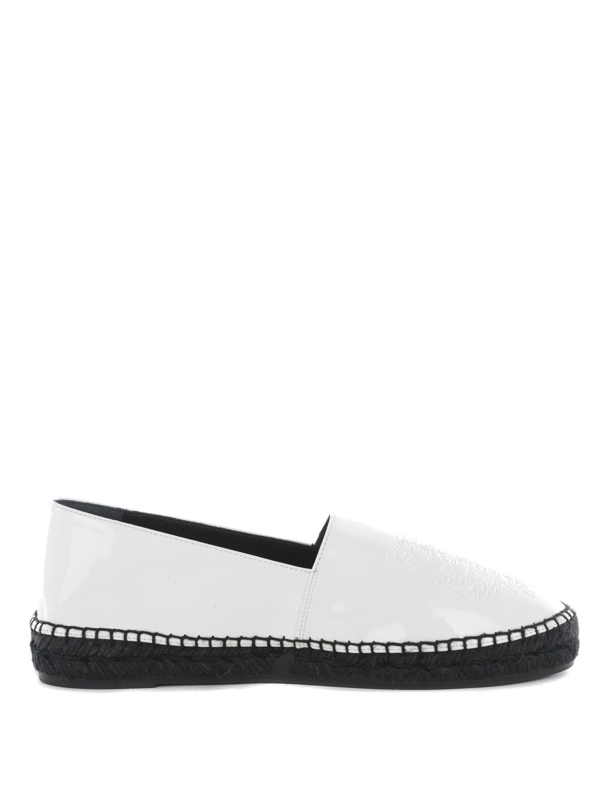 kenzo white leather espadrilles