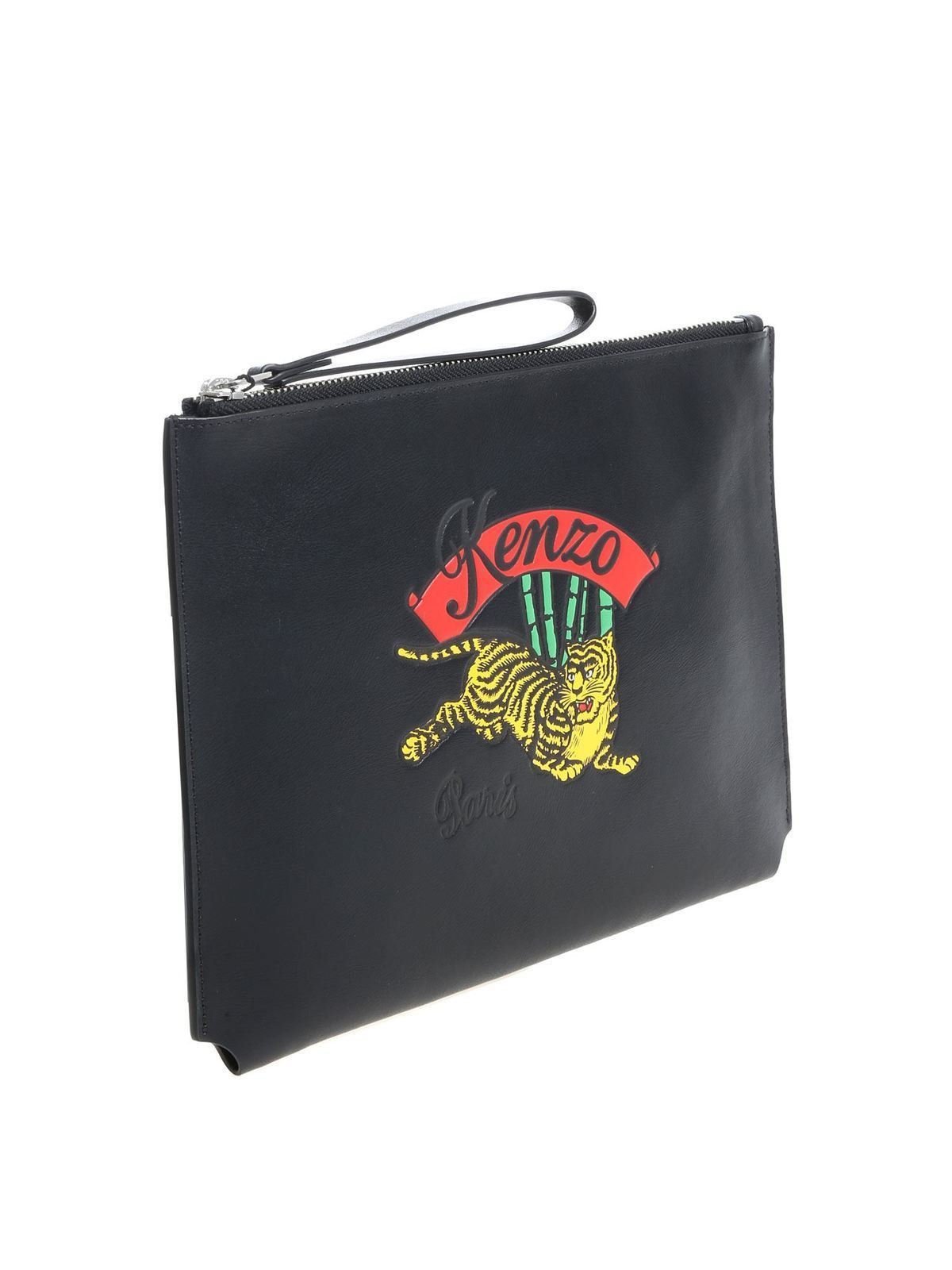 kenzo clutch leather