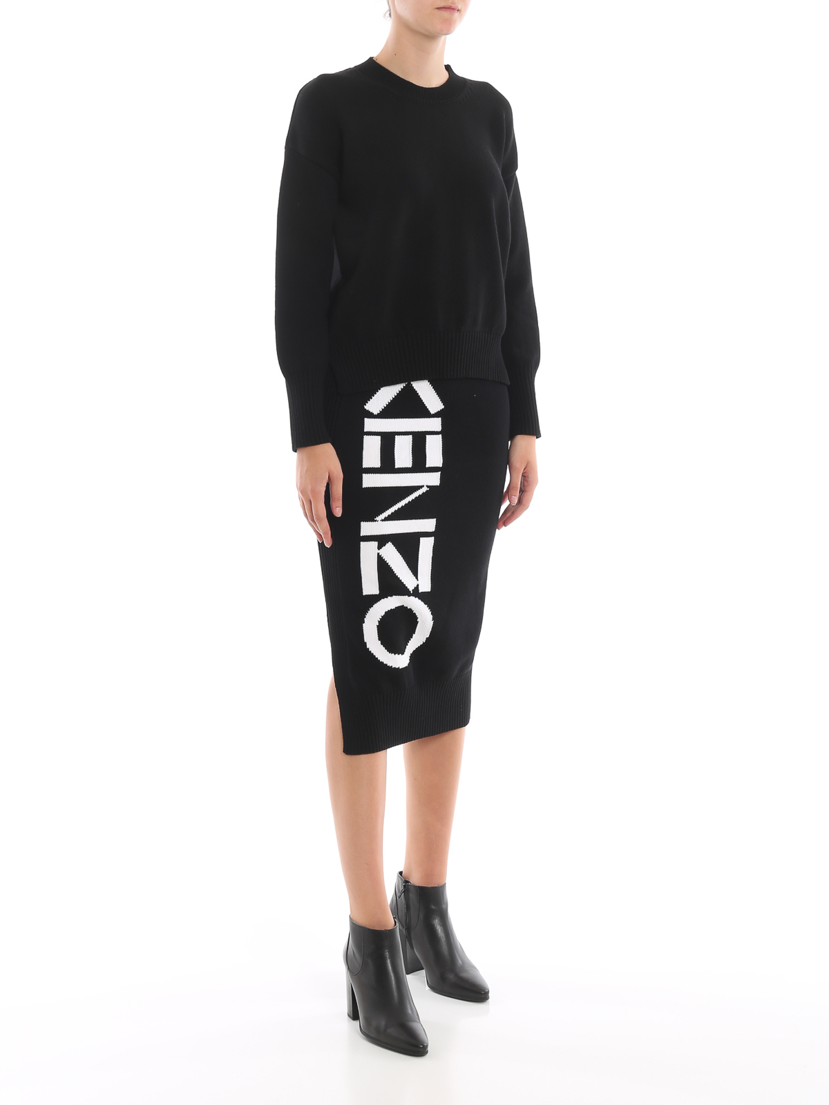 Knee length skirts & Midi Kenzo - Kenzo Sport knitted pencil skirt 