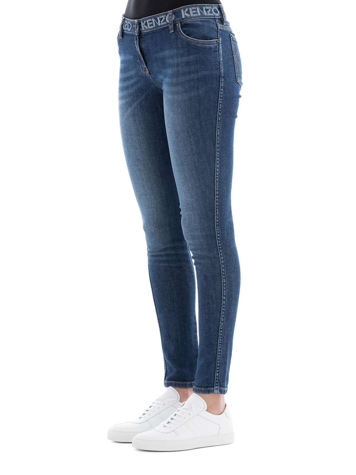 Kenzo - Logo print skinny jeans 