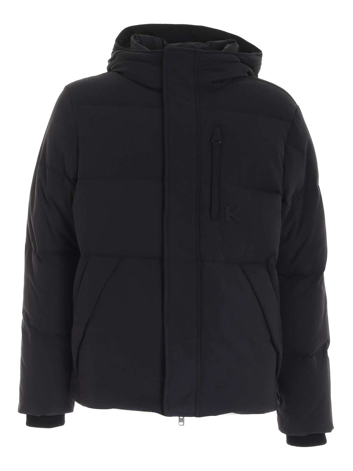 Kenzo - Logo patch quilted down jacket 