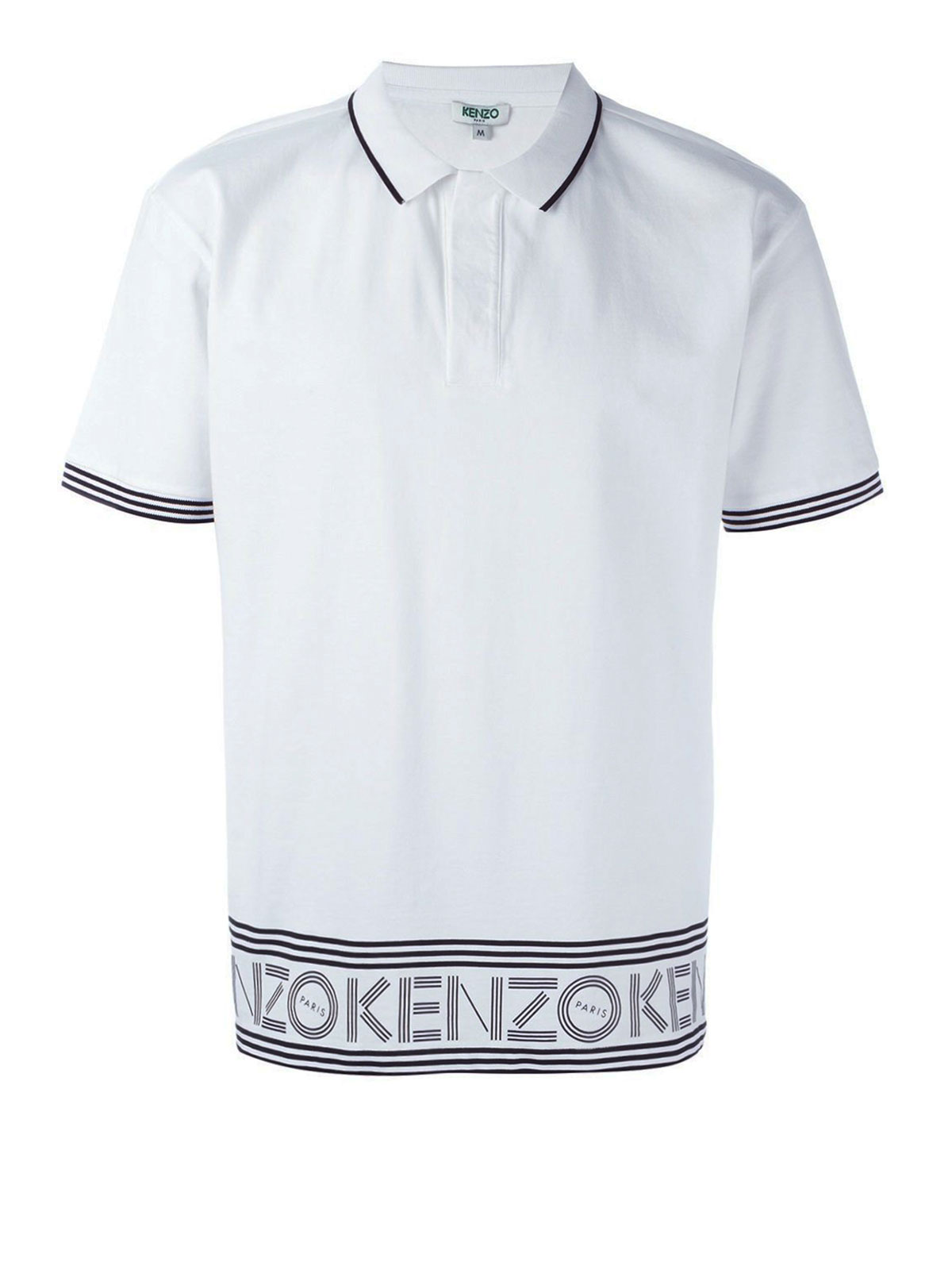 Kenzo printed hem cotton polo shirt 