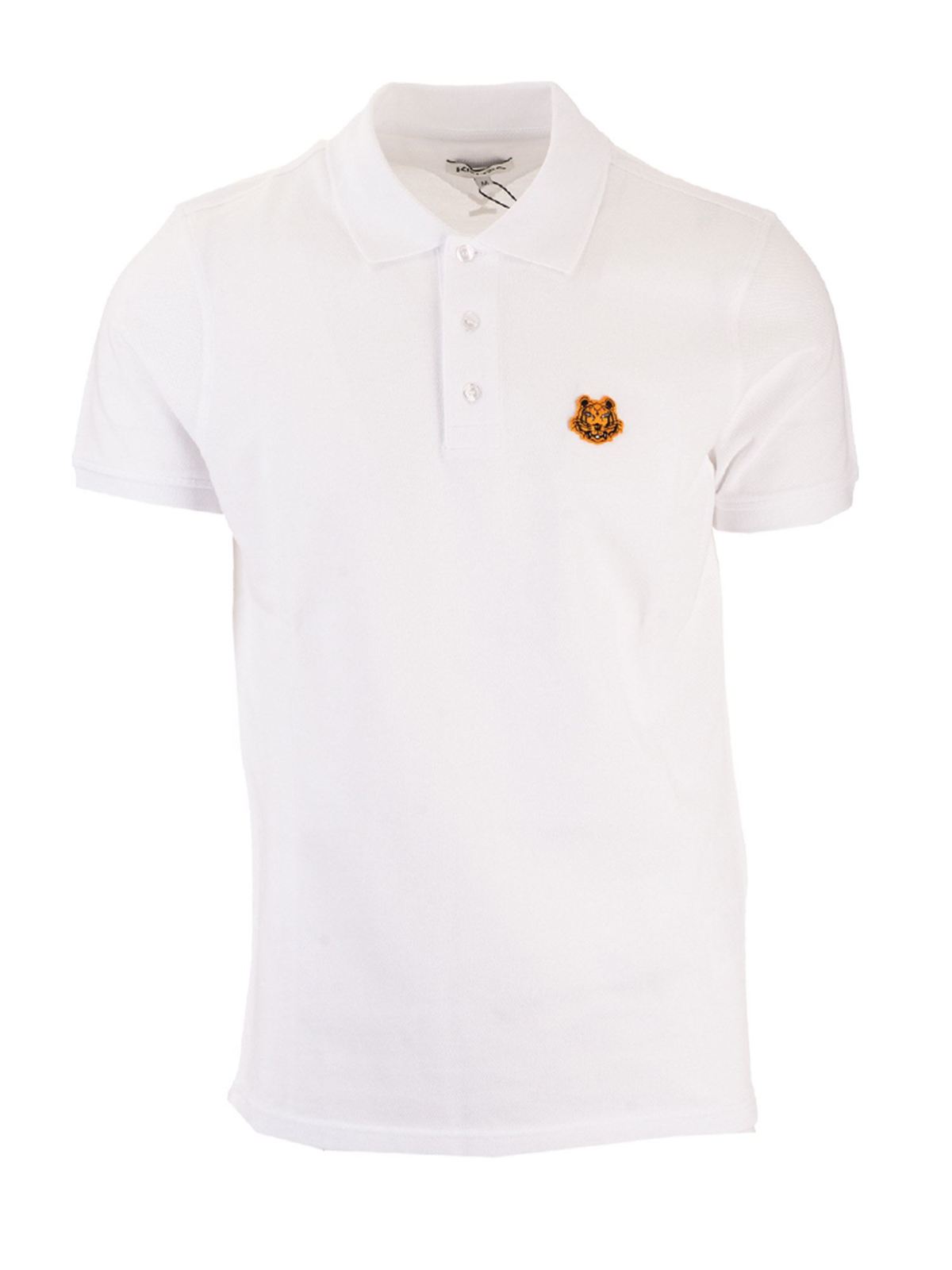 Kenzo - Tiger Crest polo shirt in white 