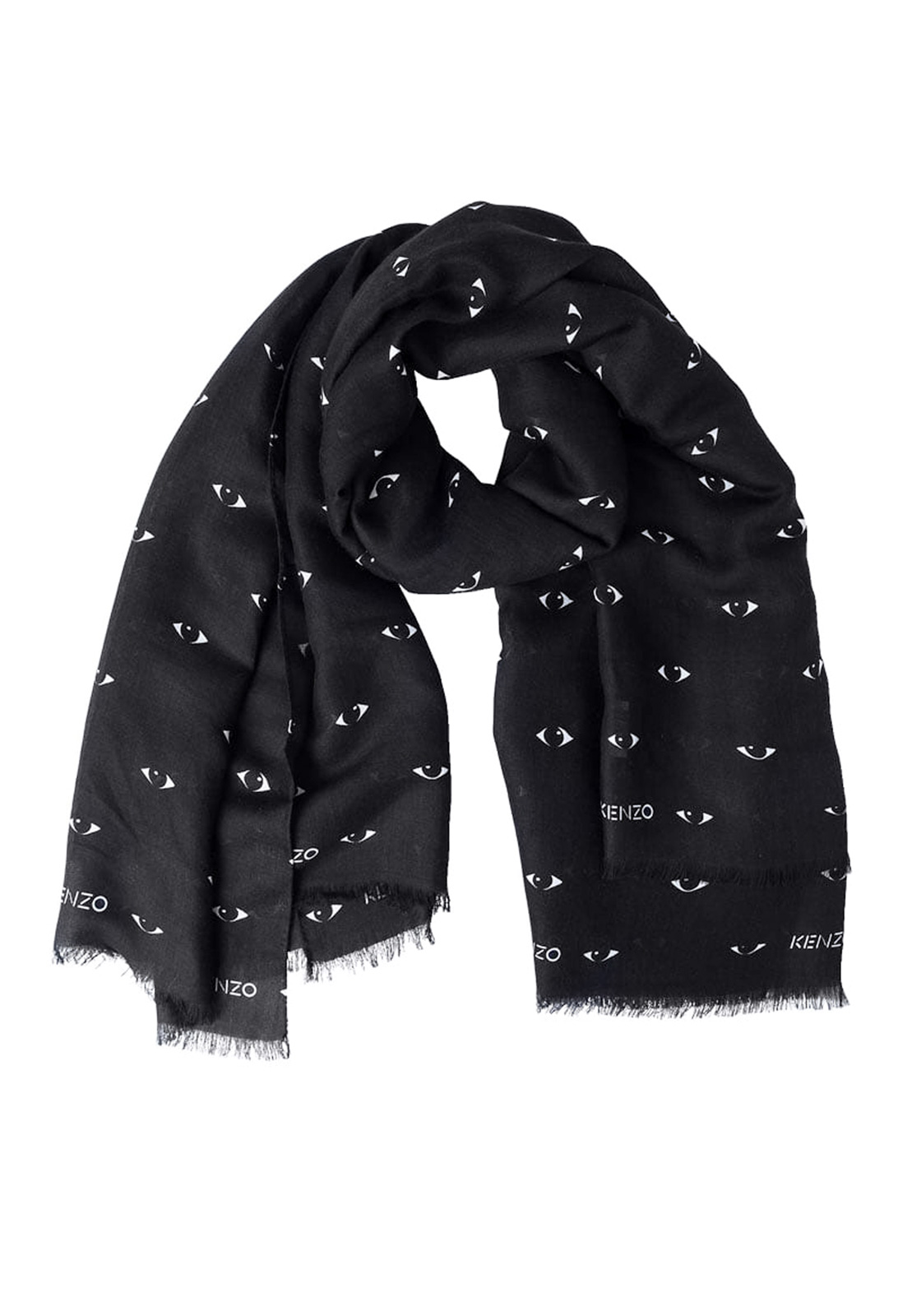 Kenzo - Modal and cashmere Eye scarf 