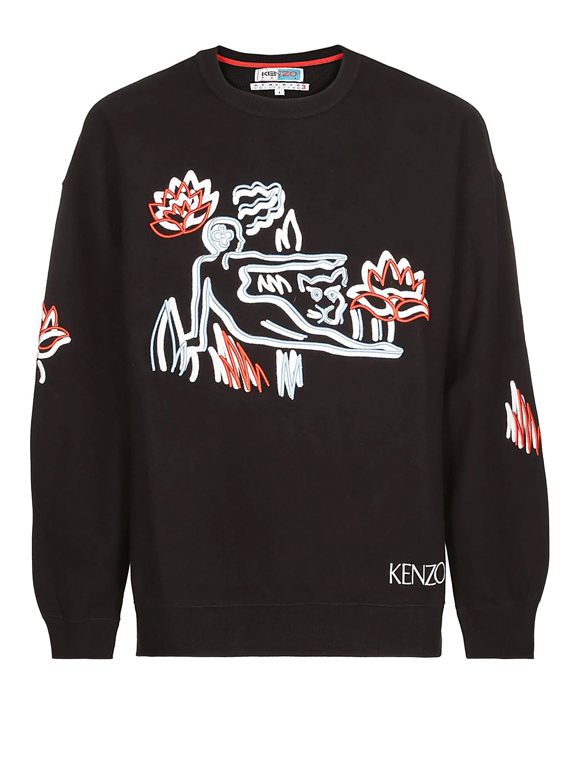 Kenzo Felpa in cotone con ricami Sketch Felpe e maglie Kenzo Felpa in cotone con ricami Sketch Felpe e maglie