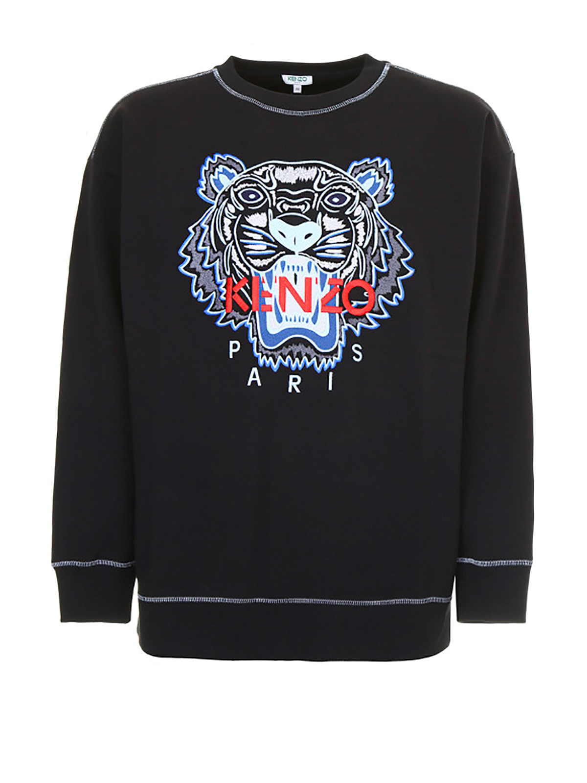 Sweatshirts & Sweaters Kenzo - Tiger contrasting stitching black 
