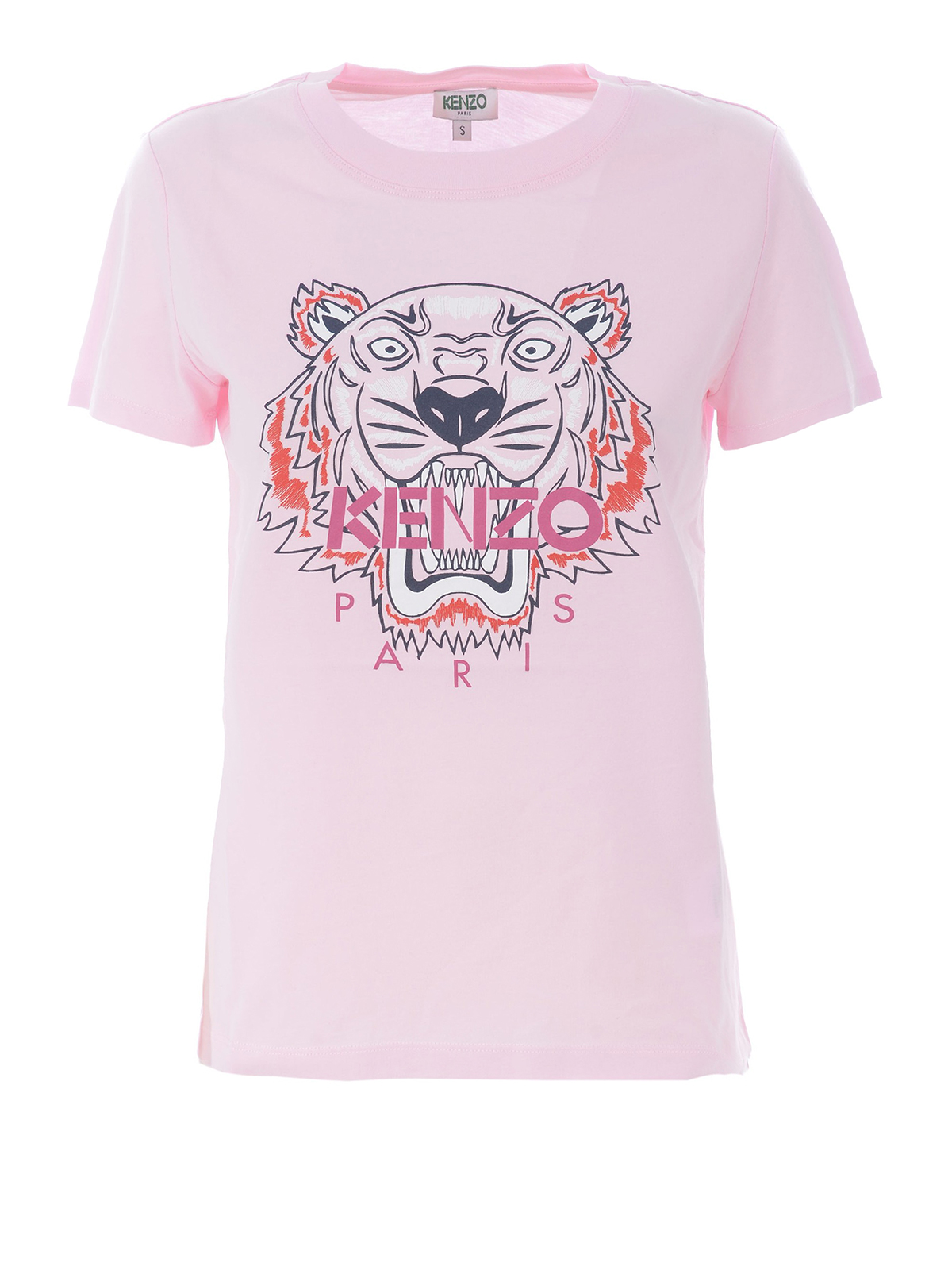 Kenzo - Pink cotton Tiger print T-shirt - t-shirts - F952TS7214YB33