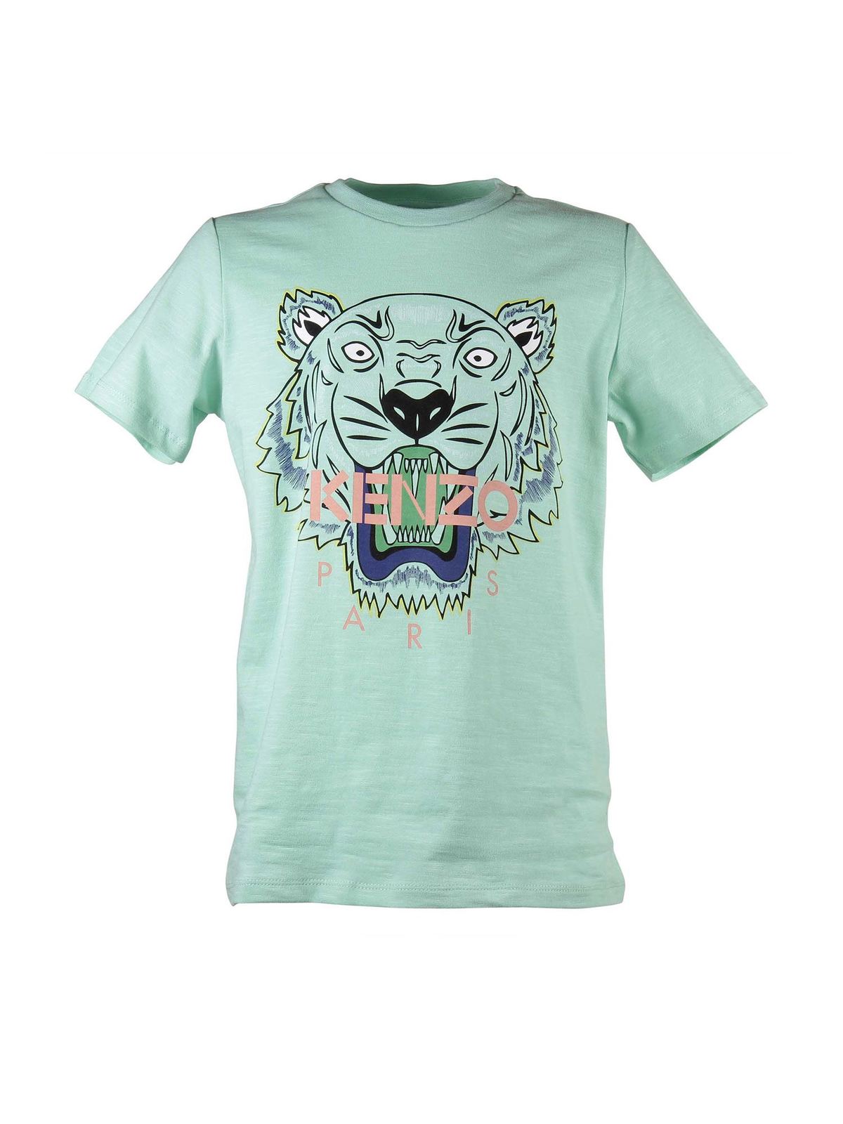 T-shirt Tiger in mint green