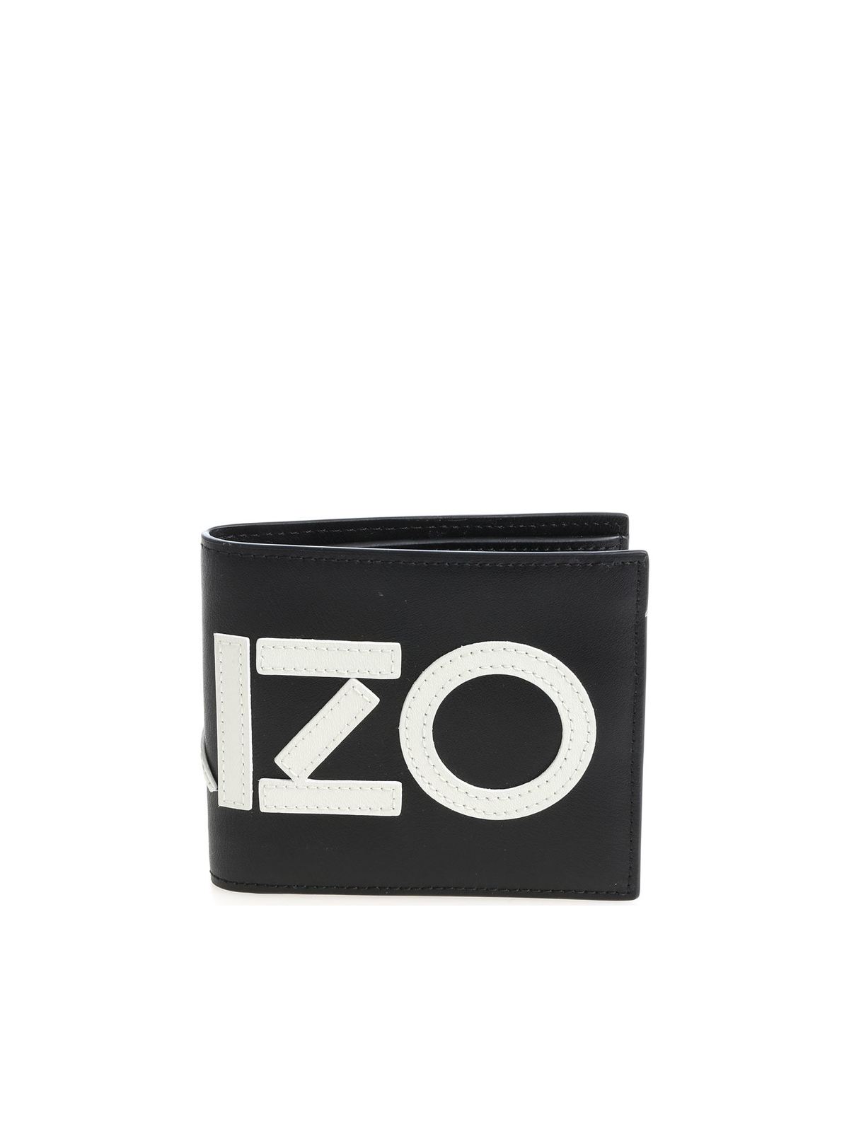 Kenzo - Black wallet with white logo 