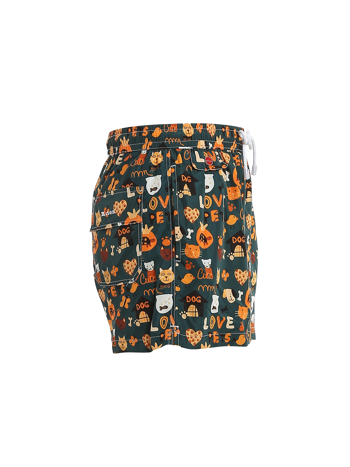 Swim shorts & swimming trunks Kiton - Pet print swimming trunks ...