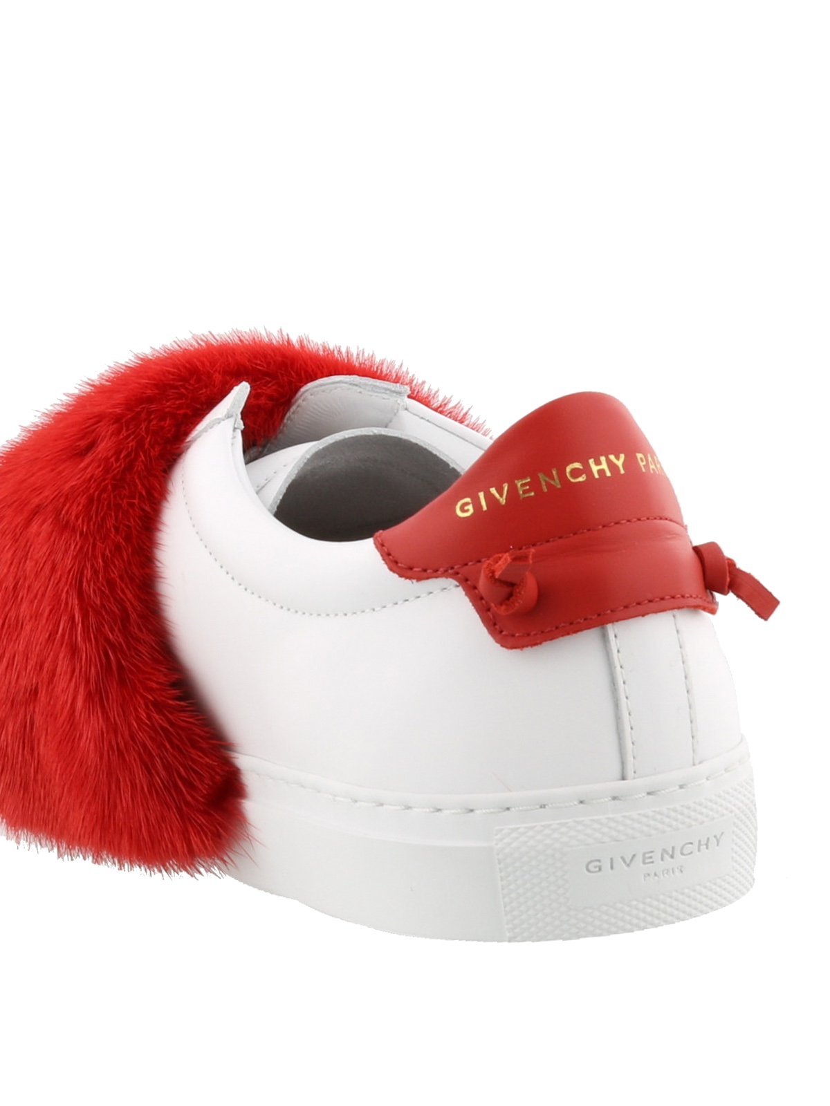 Givenchy - Knots fur white sneakers 