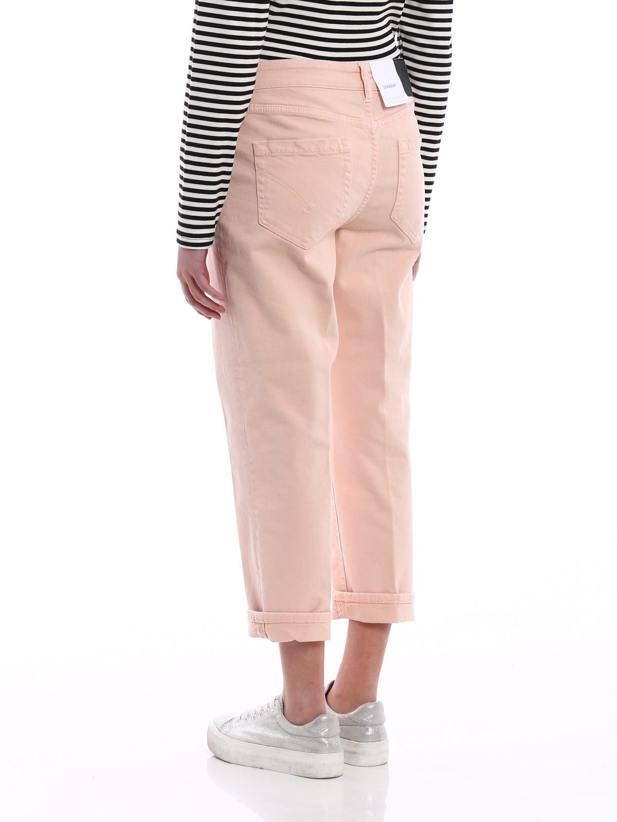 Straight leg jeans Dondup - Koons jewel button pink jeans -  DP268BS009DR25558