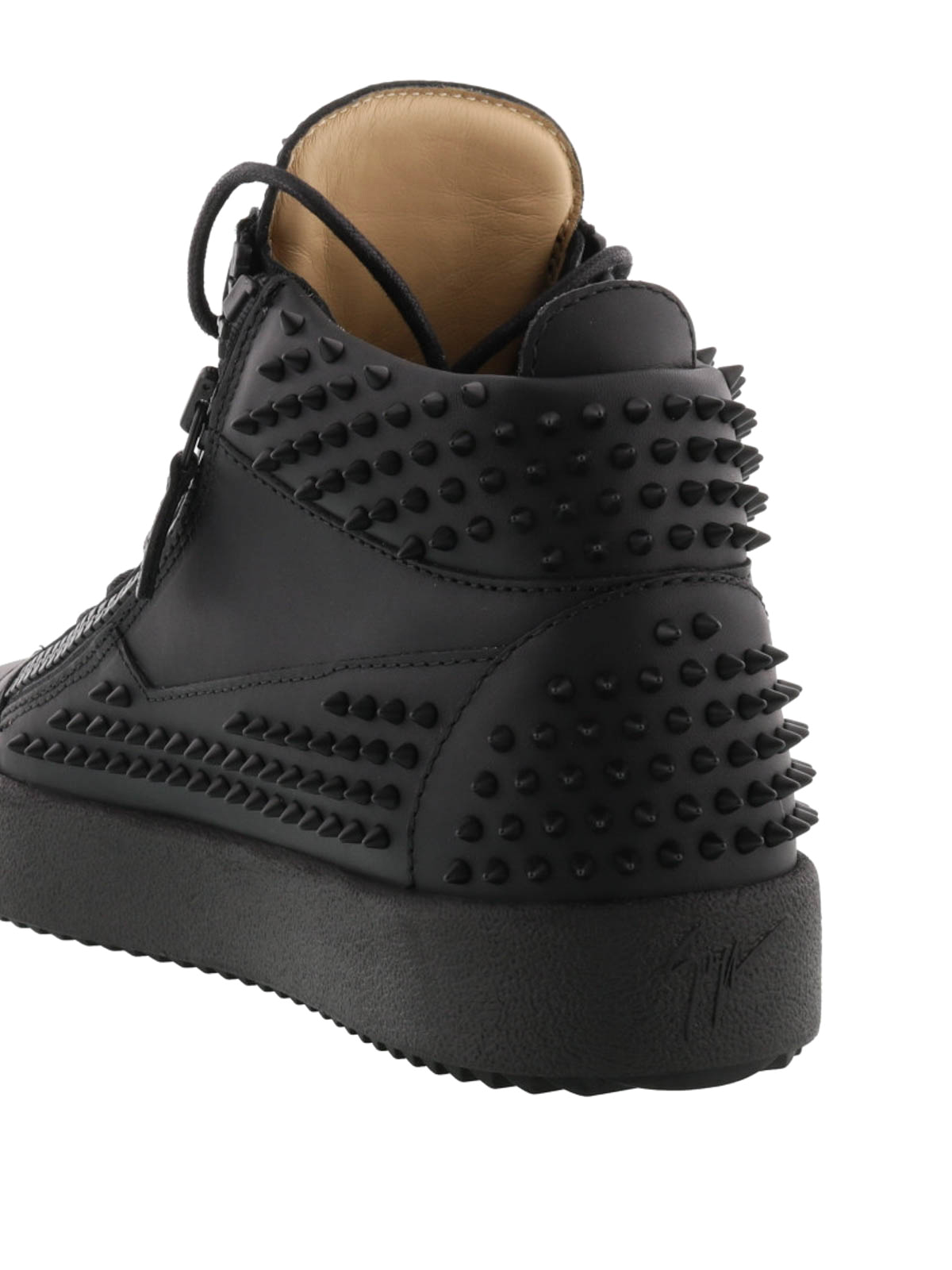 black trainers with studs