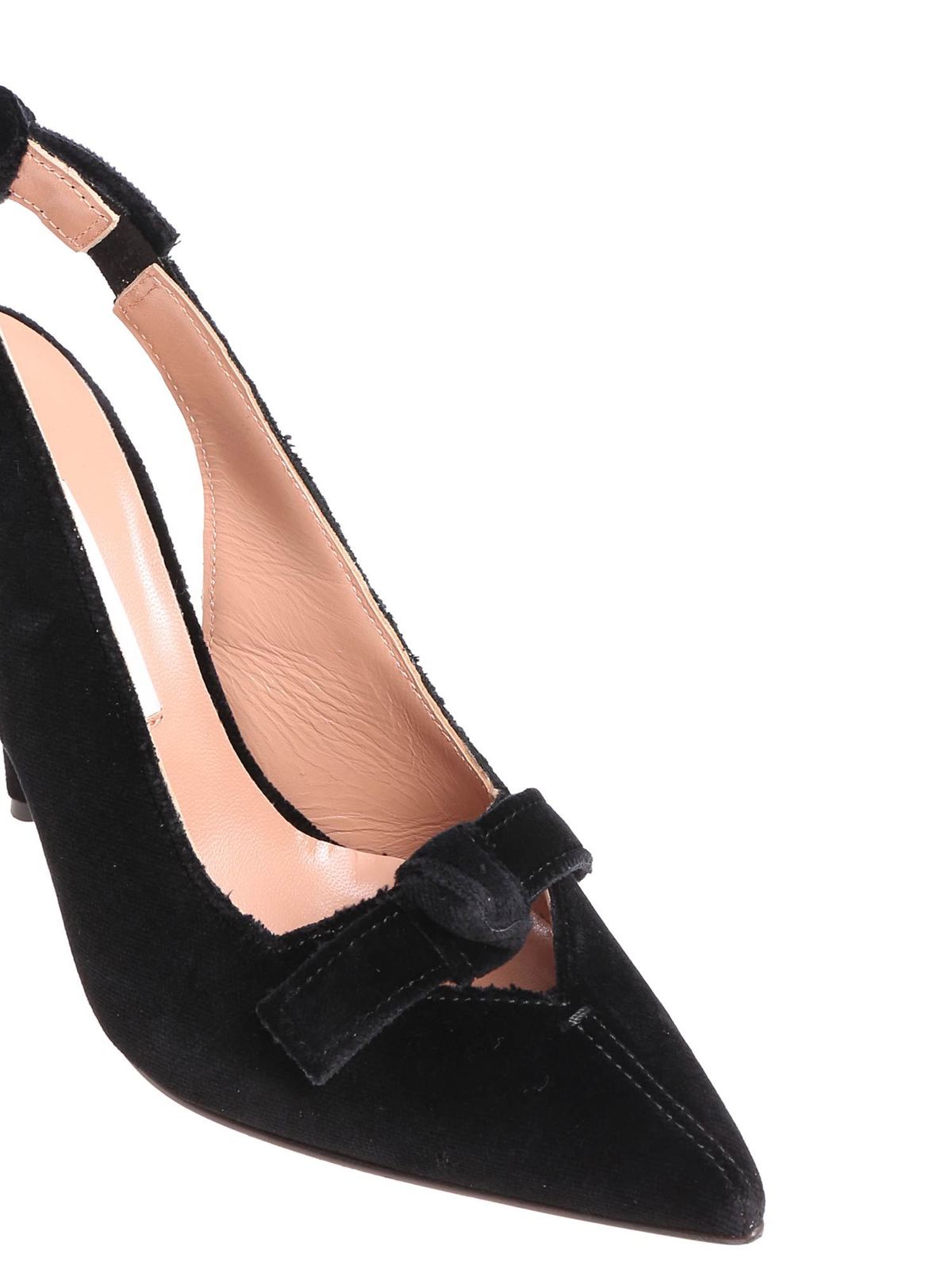 black velvet pumps