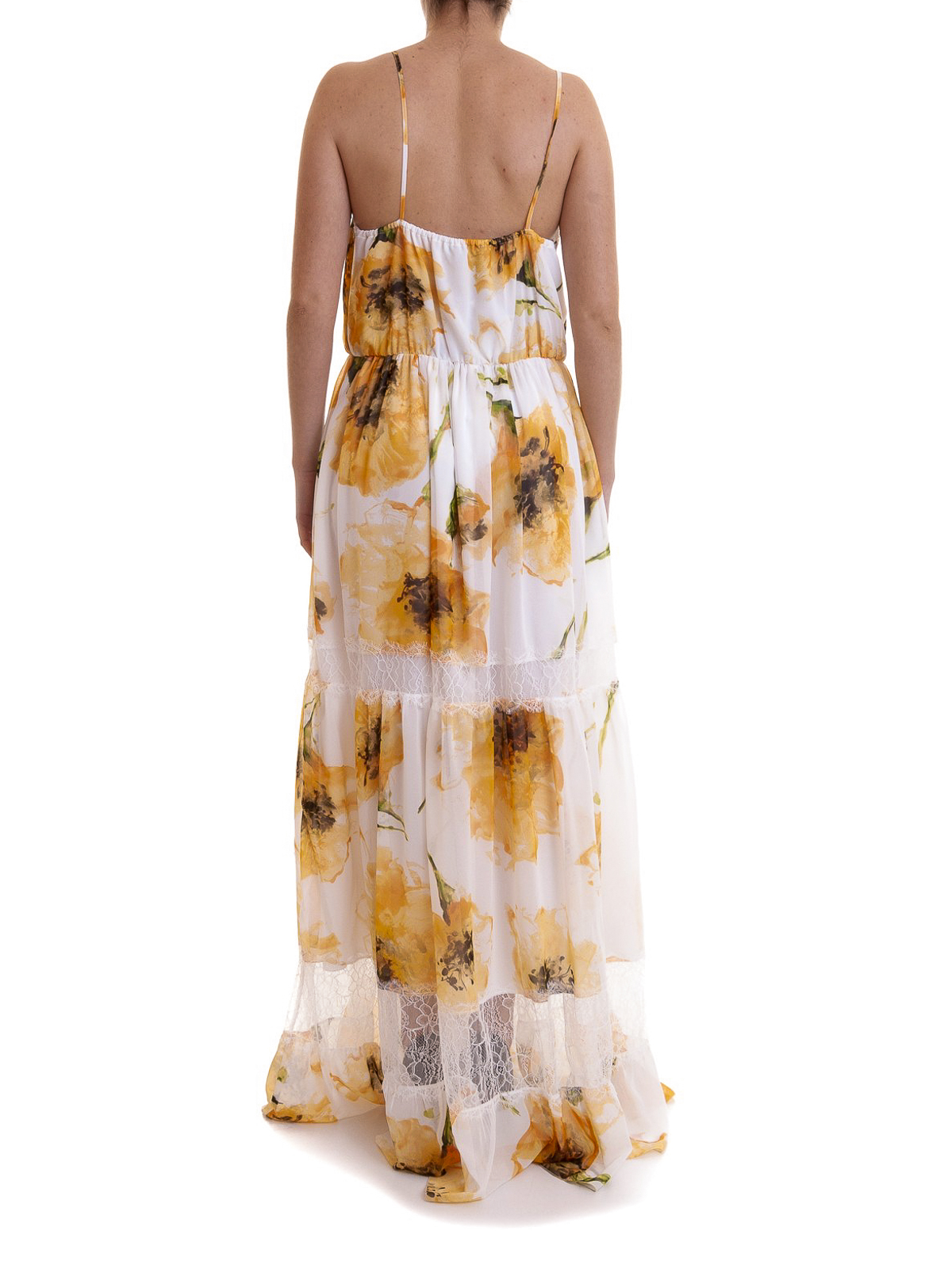 flower print long gown