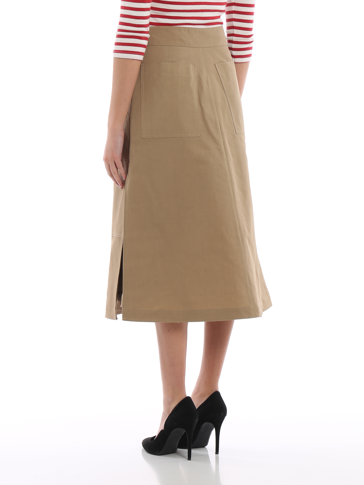 burberry silk skirt