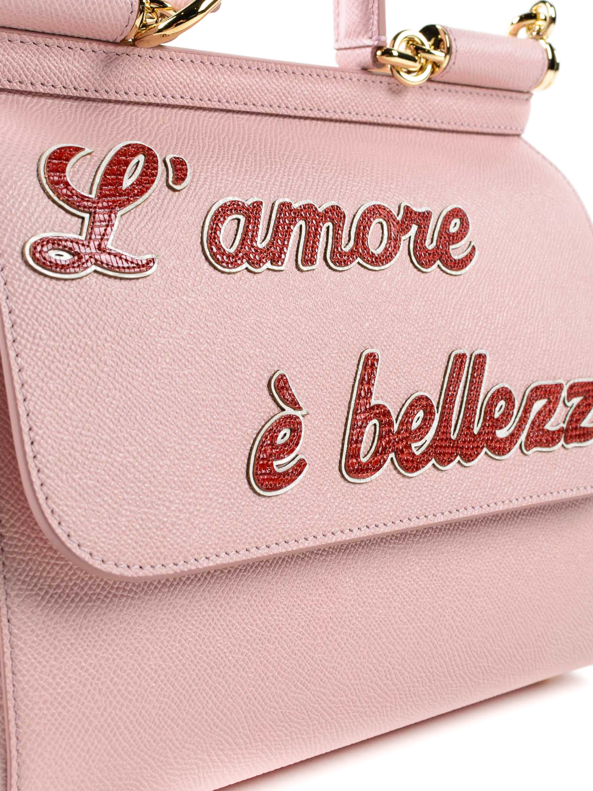 Bowling Bags Dolce Gabbana L Amore E Bellezza Pink Sicily M 6002au3248h402