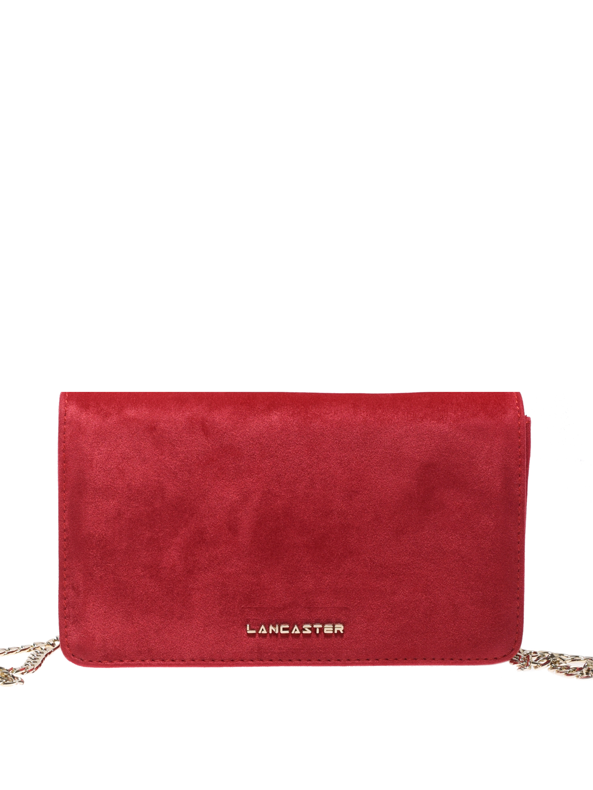 LANCASTER RED VELVET CLUTCH