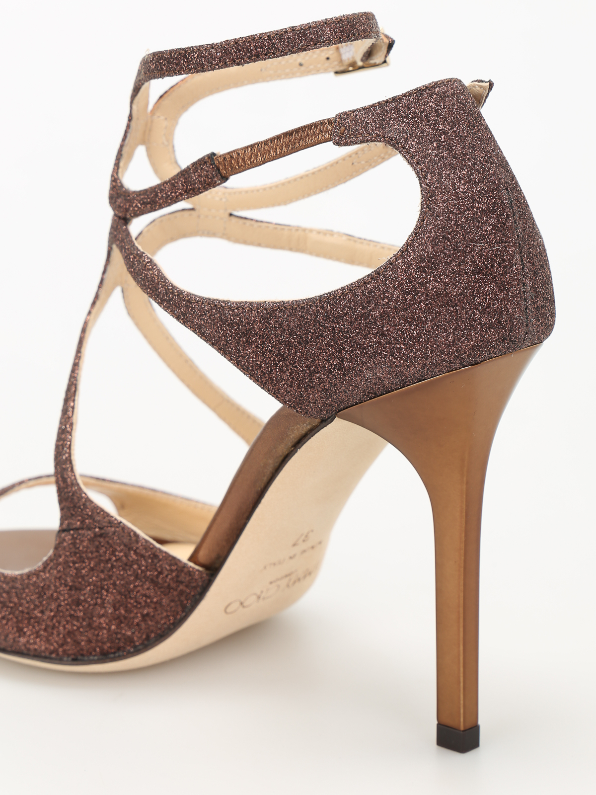 glitter strappy sandals