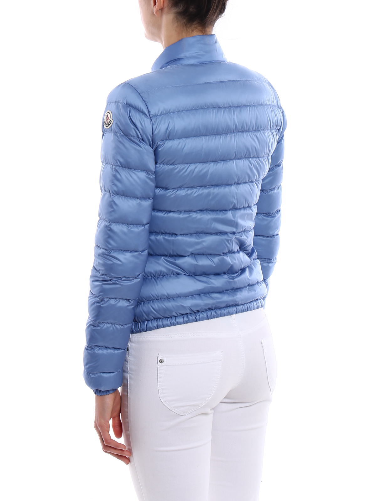 Padded jackets Moncler - Lans light blue puffer jacket ...